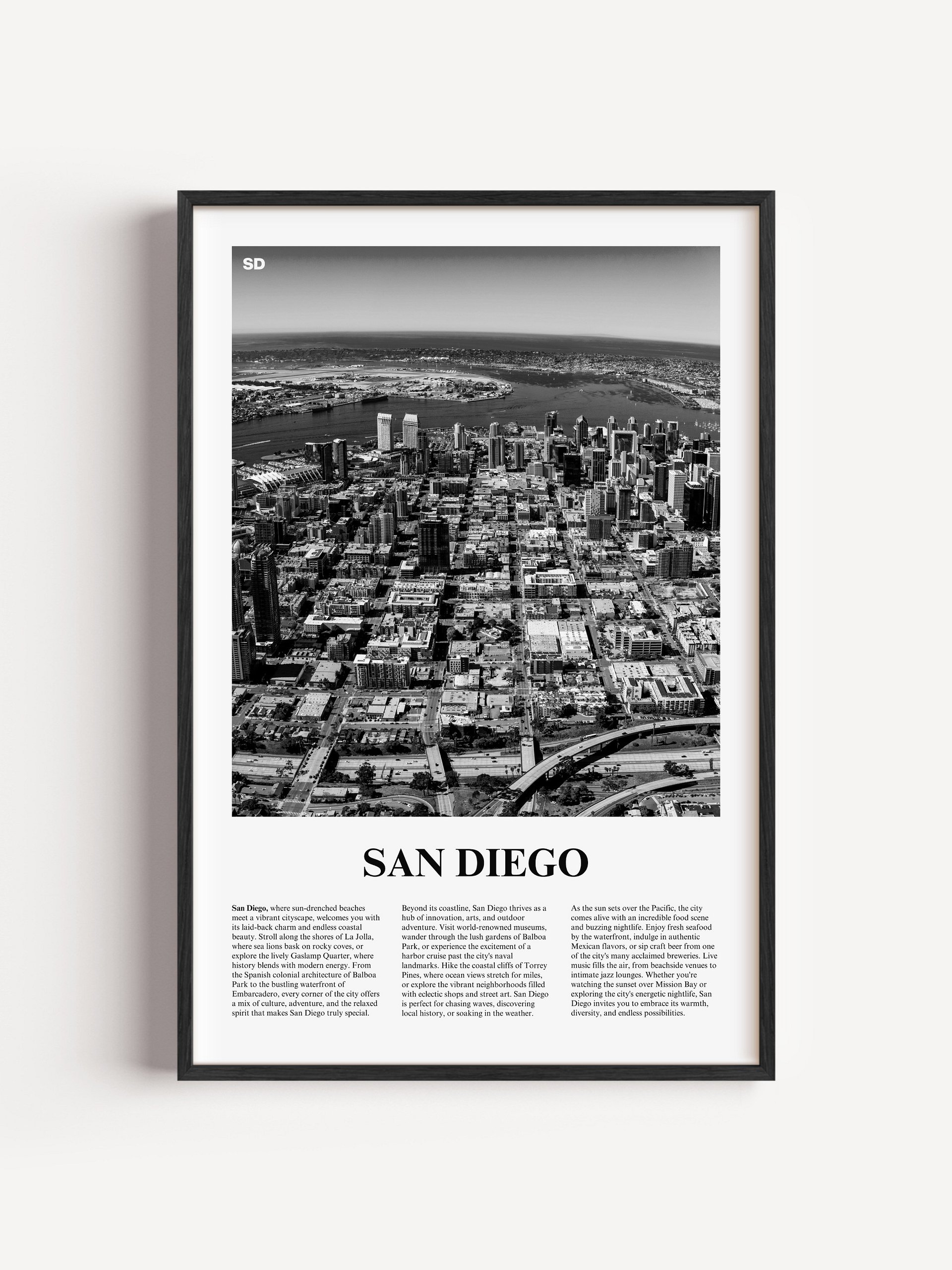 San Diego 01 Newspaper Poster | Framed product image (1)