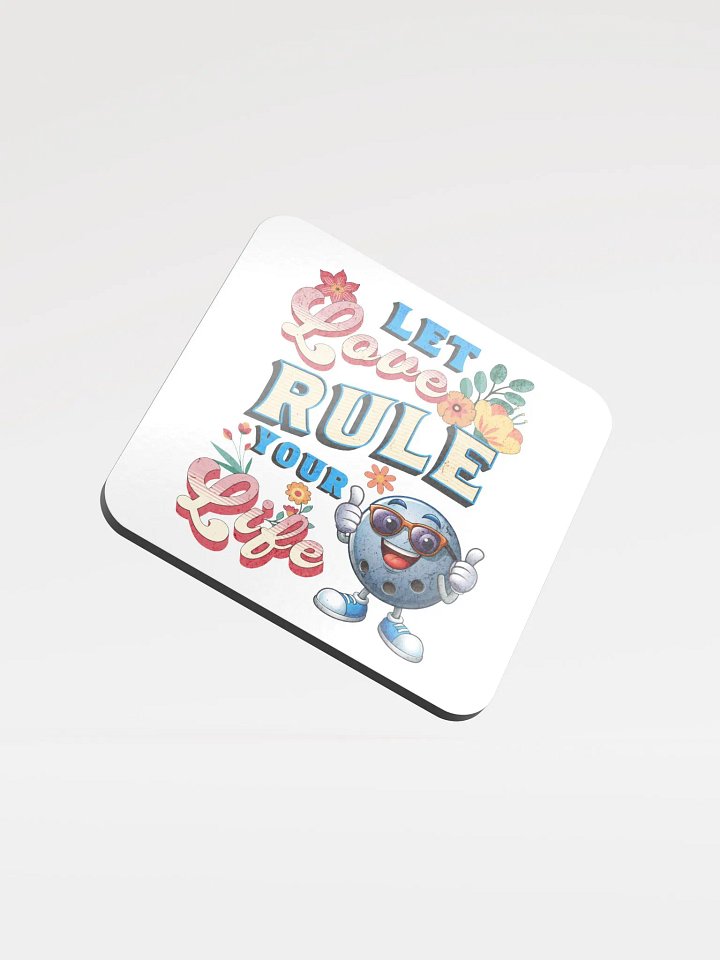 Let Love Rule Your Life Bowling Cork Coaster Set product image (2)