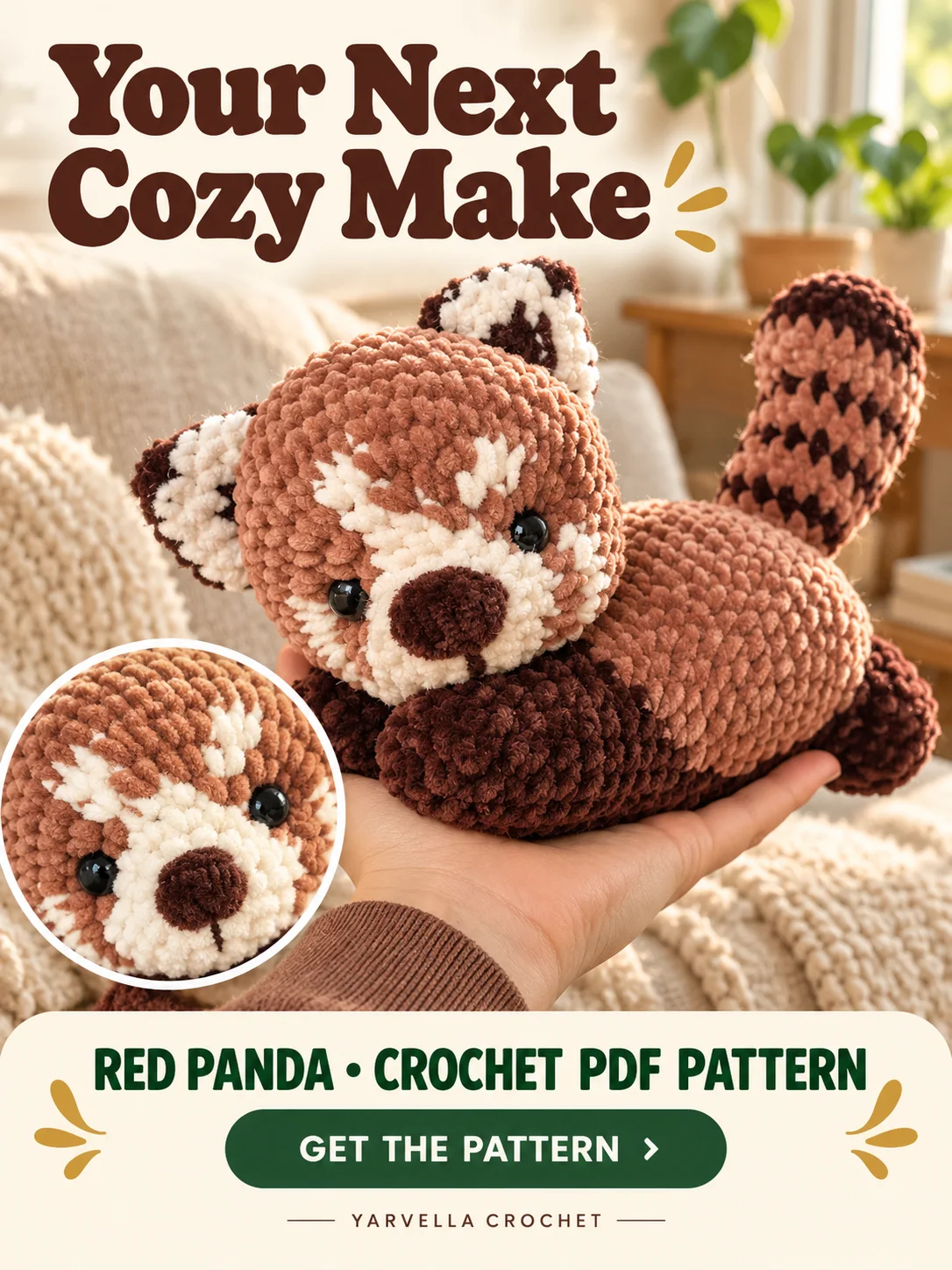 Red Panda Crochet Pattern PDF – Plush Amigurumi product image (2)