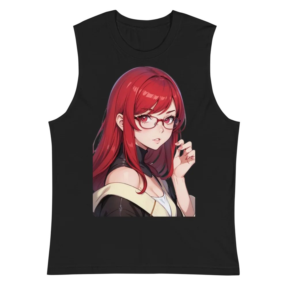 (Red WAIFU) K Muscle Shirt product image (2)