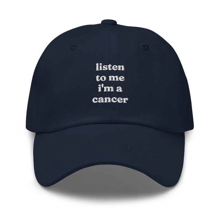 listen cancer embroidered cap product image (36)