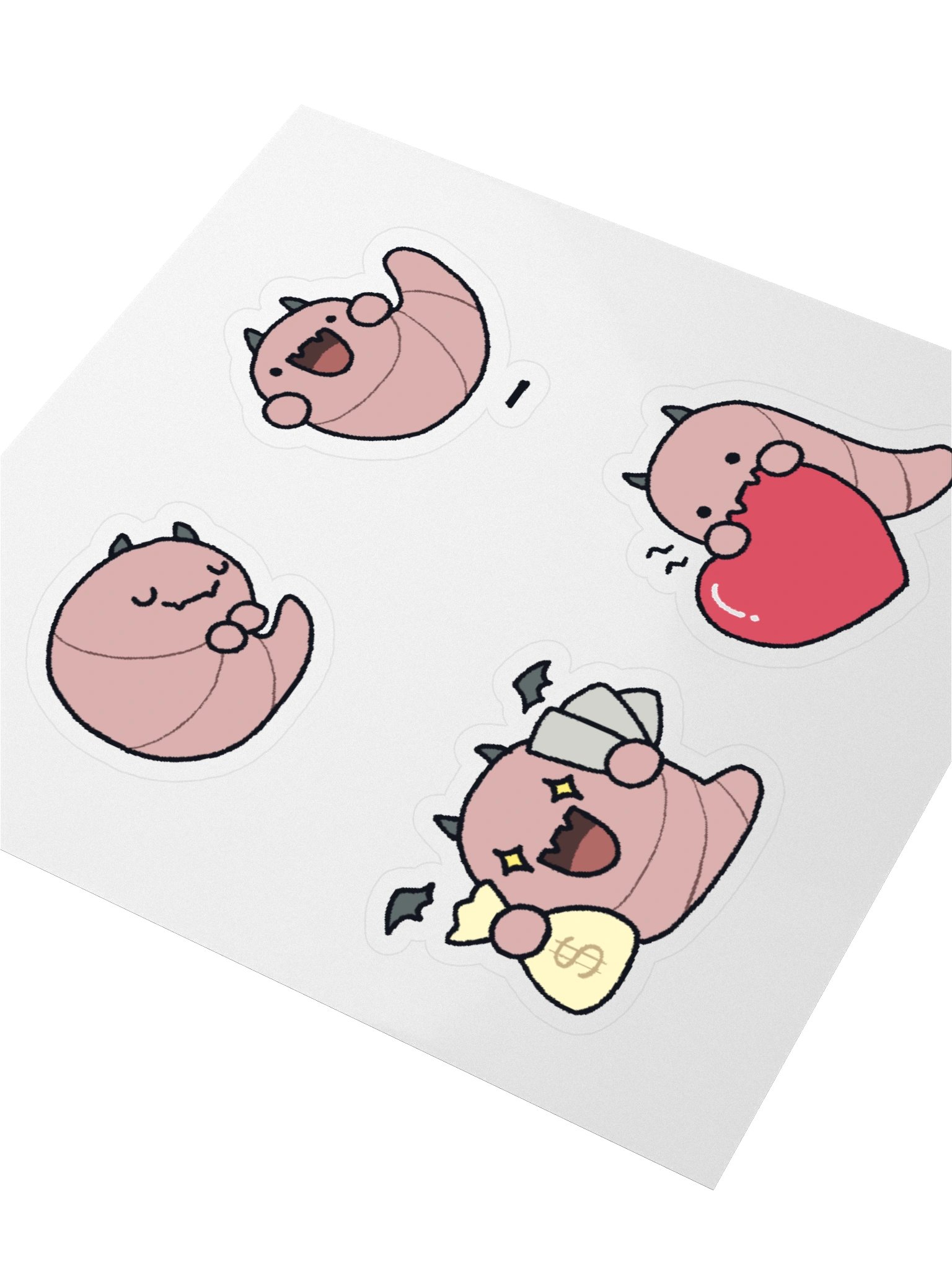 Worm 2 Stickers (Kiss Cut) product image (3)