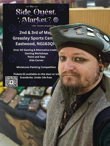 Are you ready, nerds?

I'm stocked up with all kinds of adventure gear, ready for a full weekend at the Side Quest Market at ...