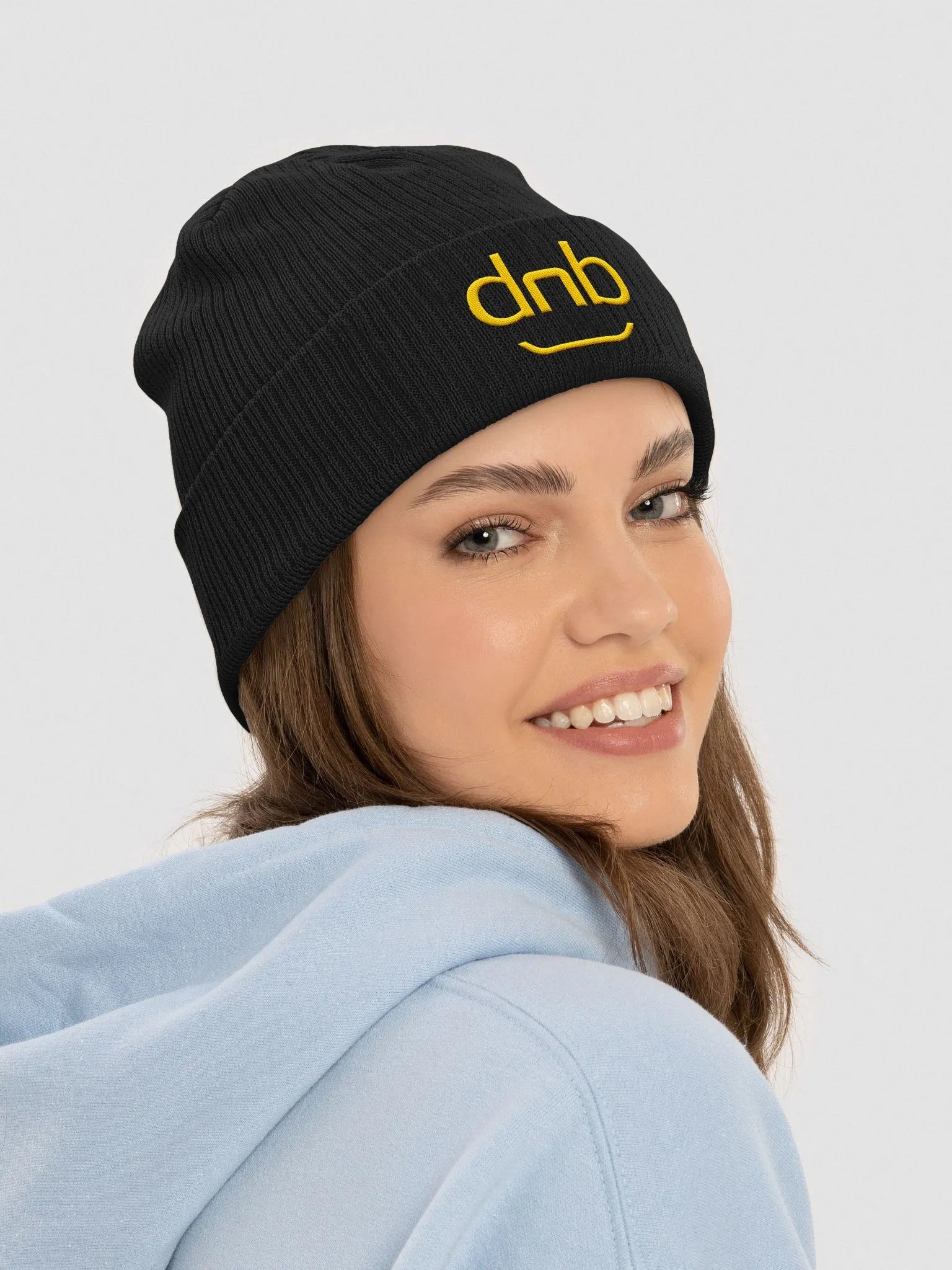 Gold dnb Smile Organic Beanie product image (2)