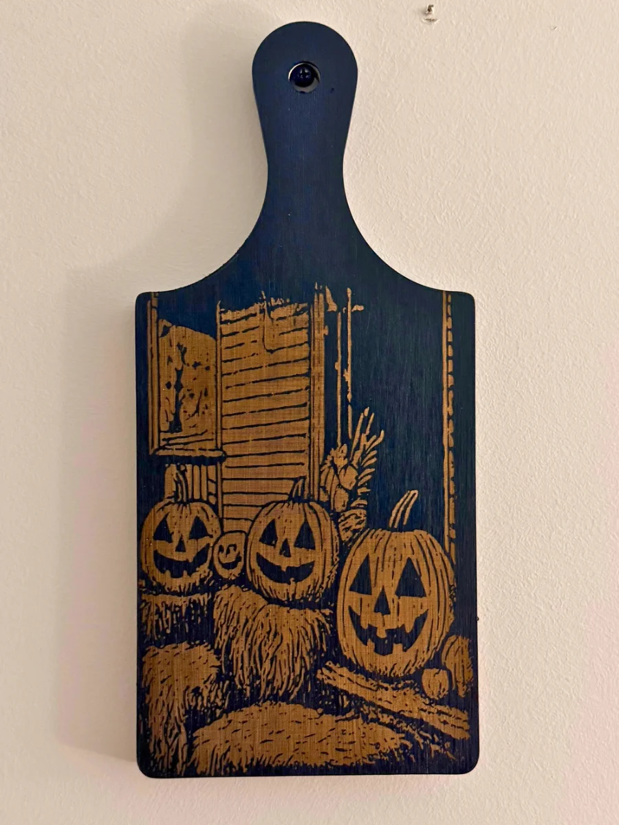 Vintage Jack-O’-Lantern Halloween Wood Paddle Sign product image (2)