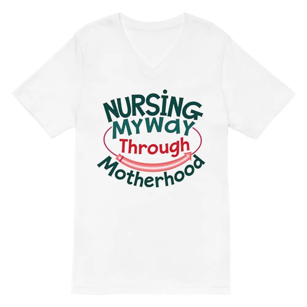 NURSING My Way Through Motherhood V-Neck Tee product image (2)
