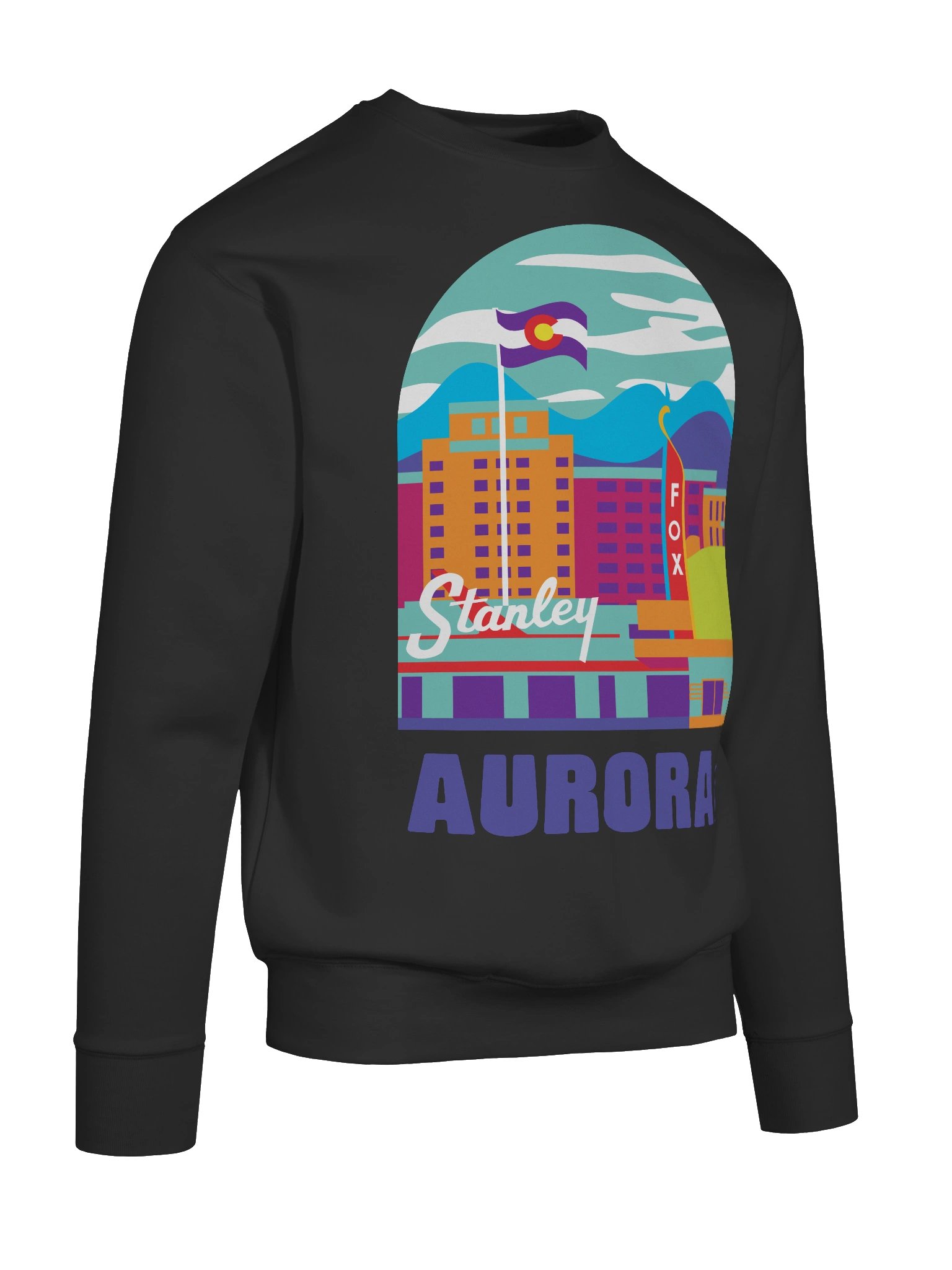 Aurora Cityscape Crew Neck Sweatshirt (Multicolor) product image (38)