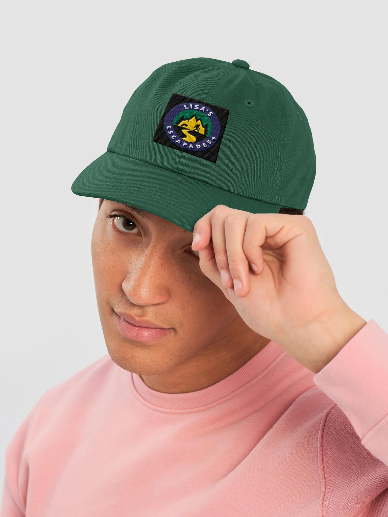 Lisa’s Escapades Dark Blue Bigfoot Logo Dad Hat product image (1)