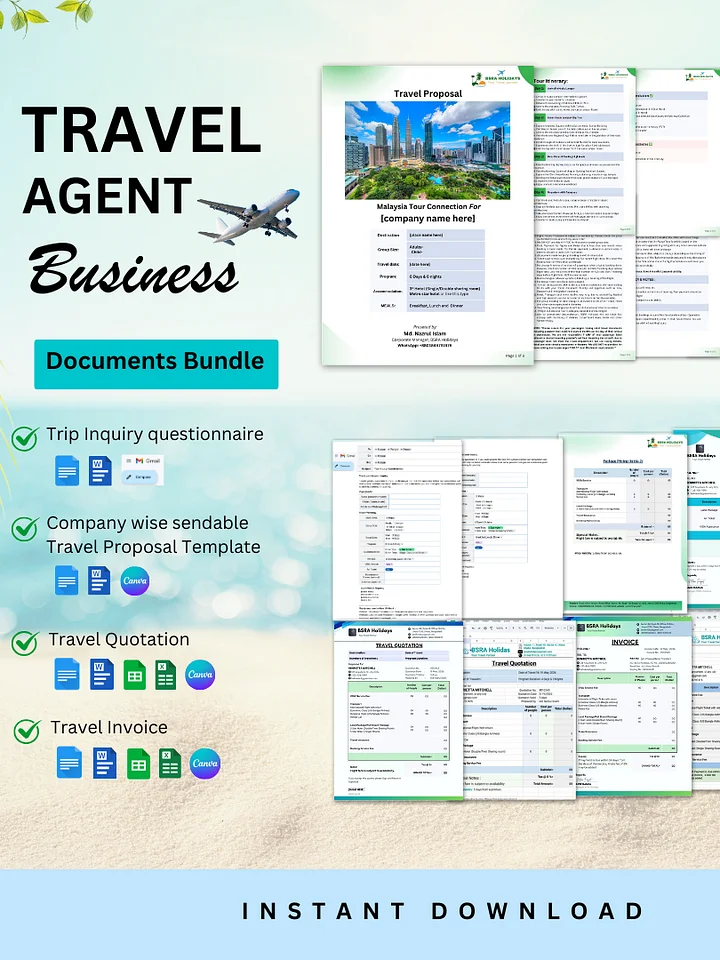 Travel Agent Business Documents Bundle product image (1)
