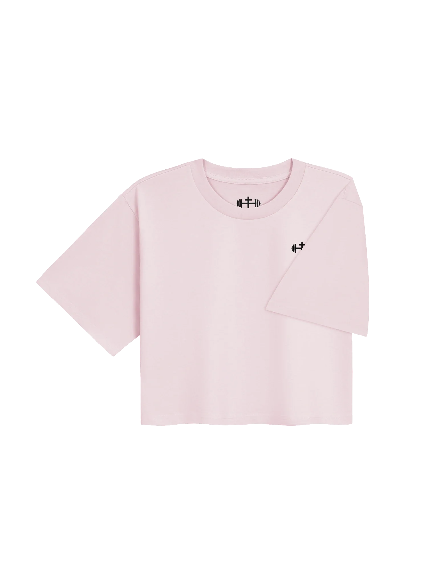 His House Womens Crop Top T-Shirt - Orchid/White/Ecru by His House