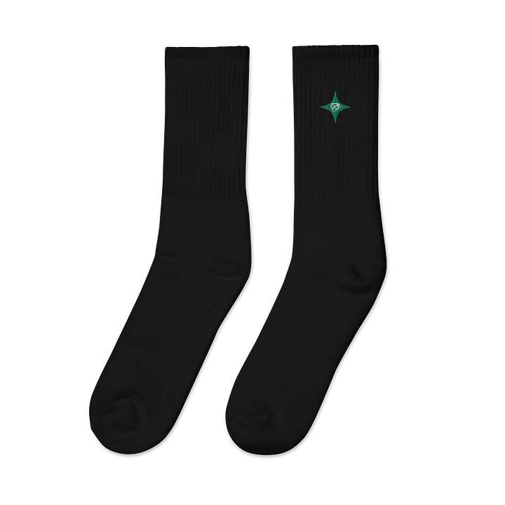 F&F Star Embroidered Crew Socks (GRN) product image (2)