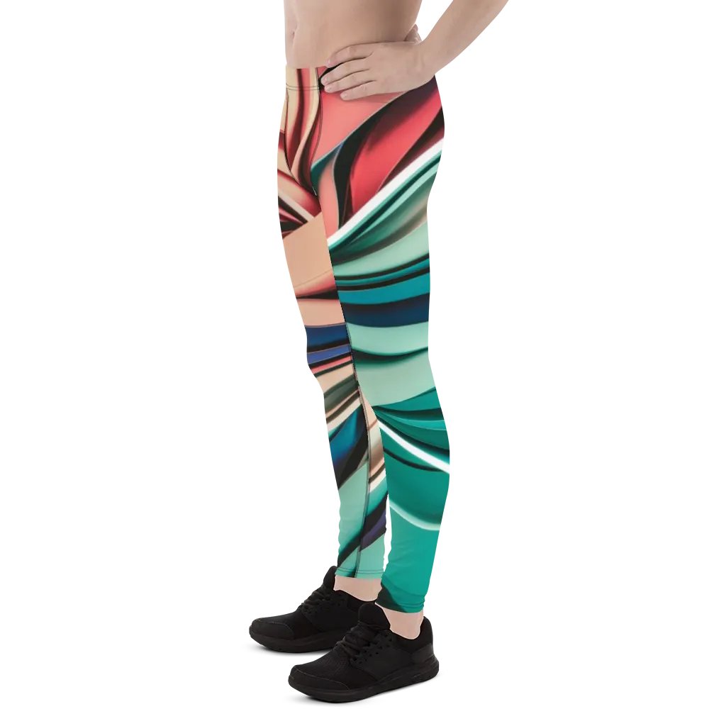 Men's Performance Slim Fit Leggings with Abstract Multicolour Design - TDS Music Exclusive product image (11)
