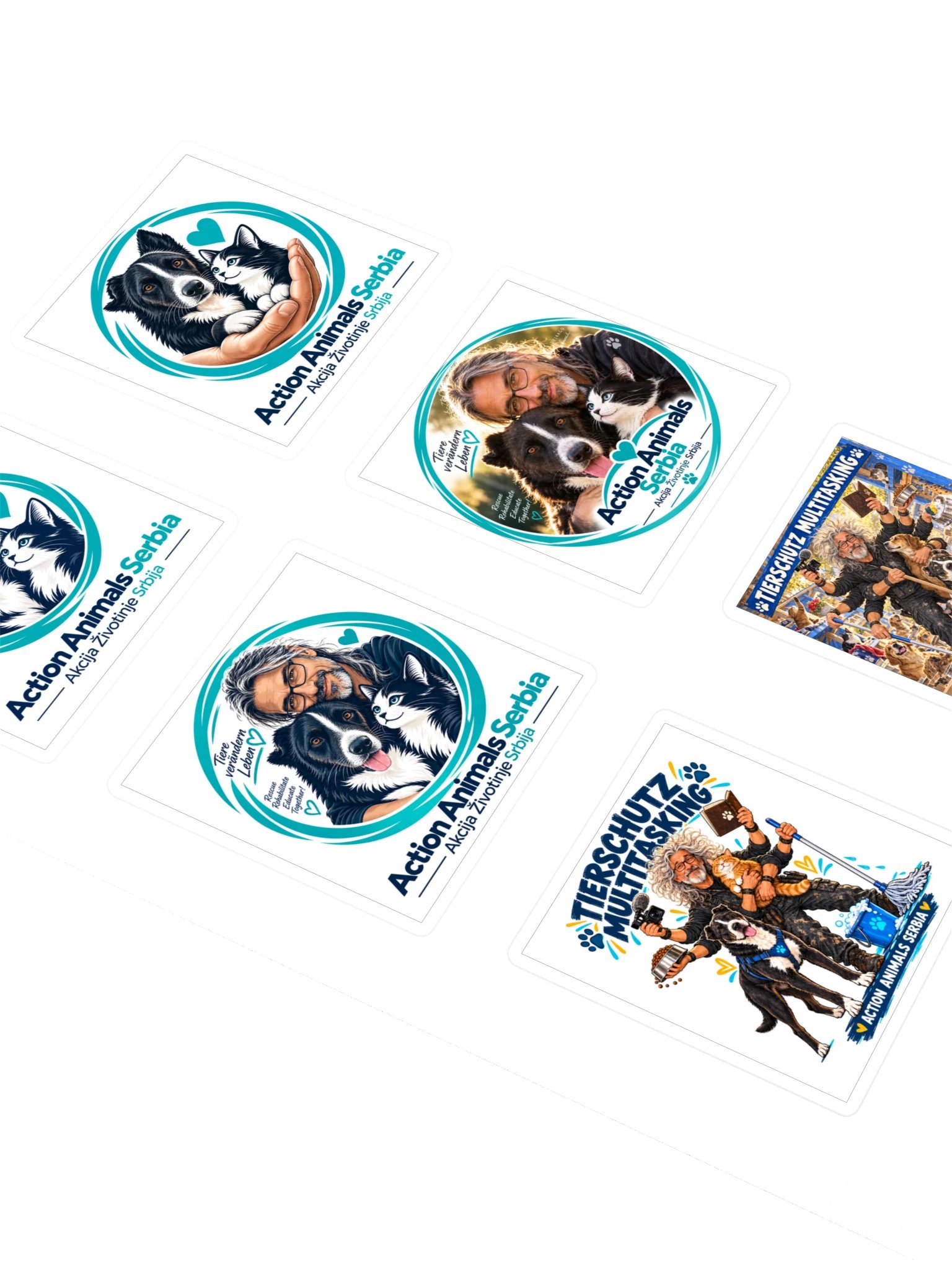 AAS · Sechs Motive mit Herz – Stickerbogen product image (2)