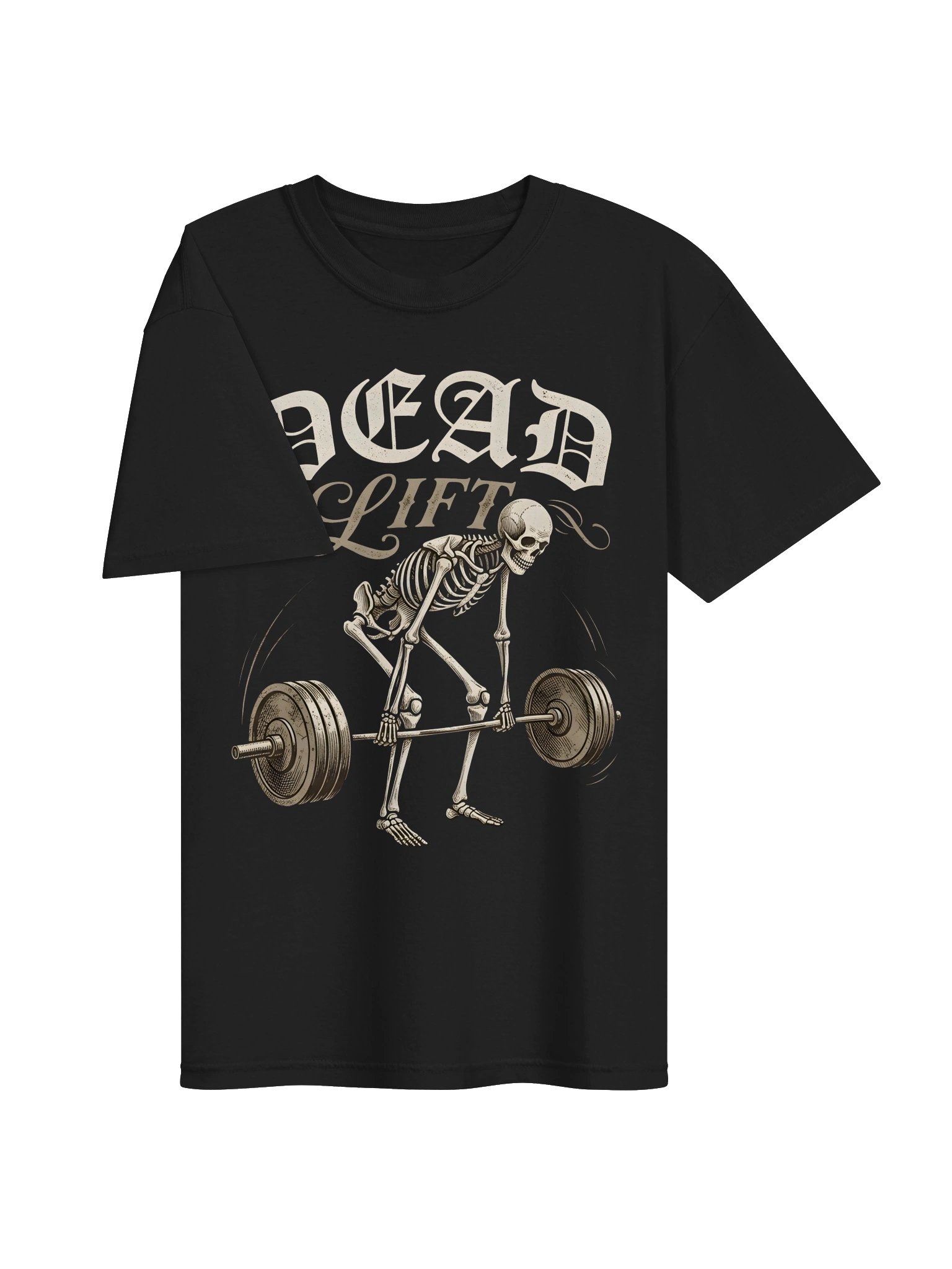 Dead Lift Skeleton Gym T-Shirt | Gothic Deadlift Workout Tee for Lifters product image (3)