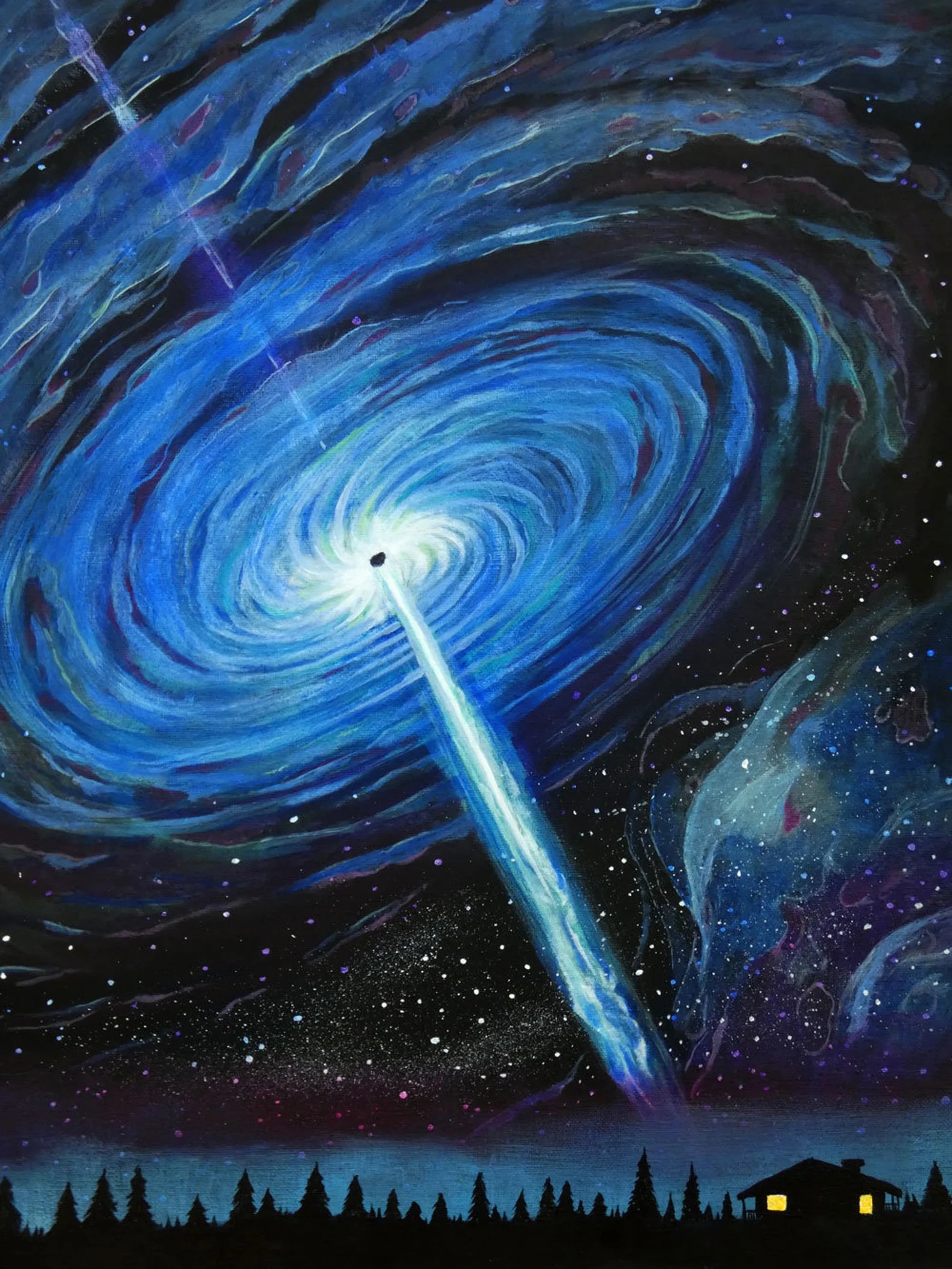 Quasar Cabin Acrylic Painting on Canvas (Canada Only) product image (1)