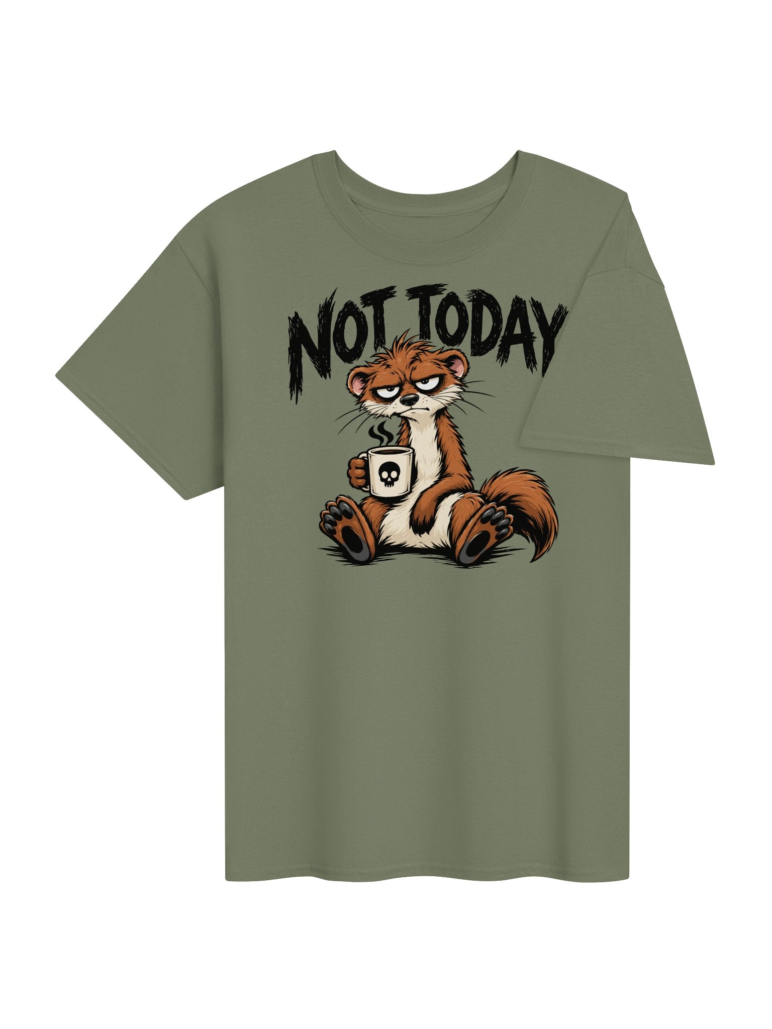Not Today Grumpy Weasel T-Shirt product image (39)
