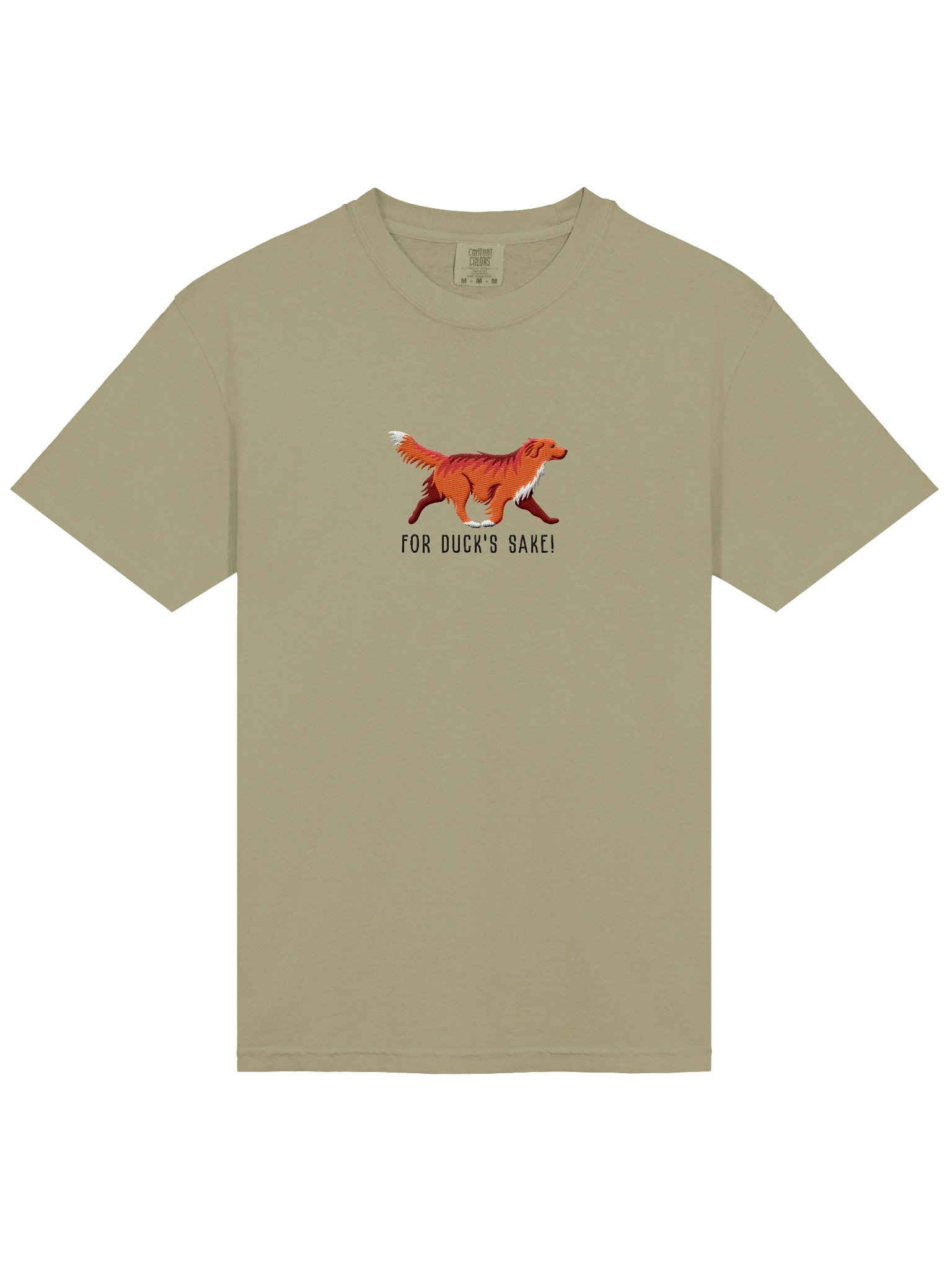 For Duck's Sake T-Shirt(Embroidered) of a Nova Scotia Duck Tolling Retriever(Red) product image (6)