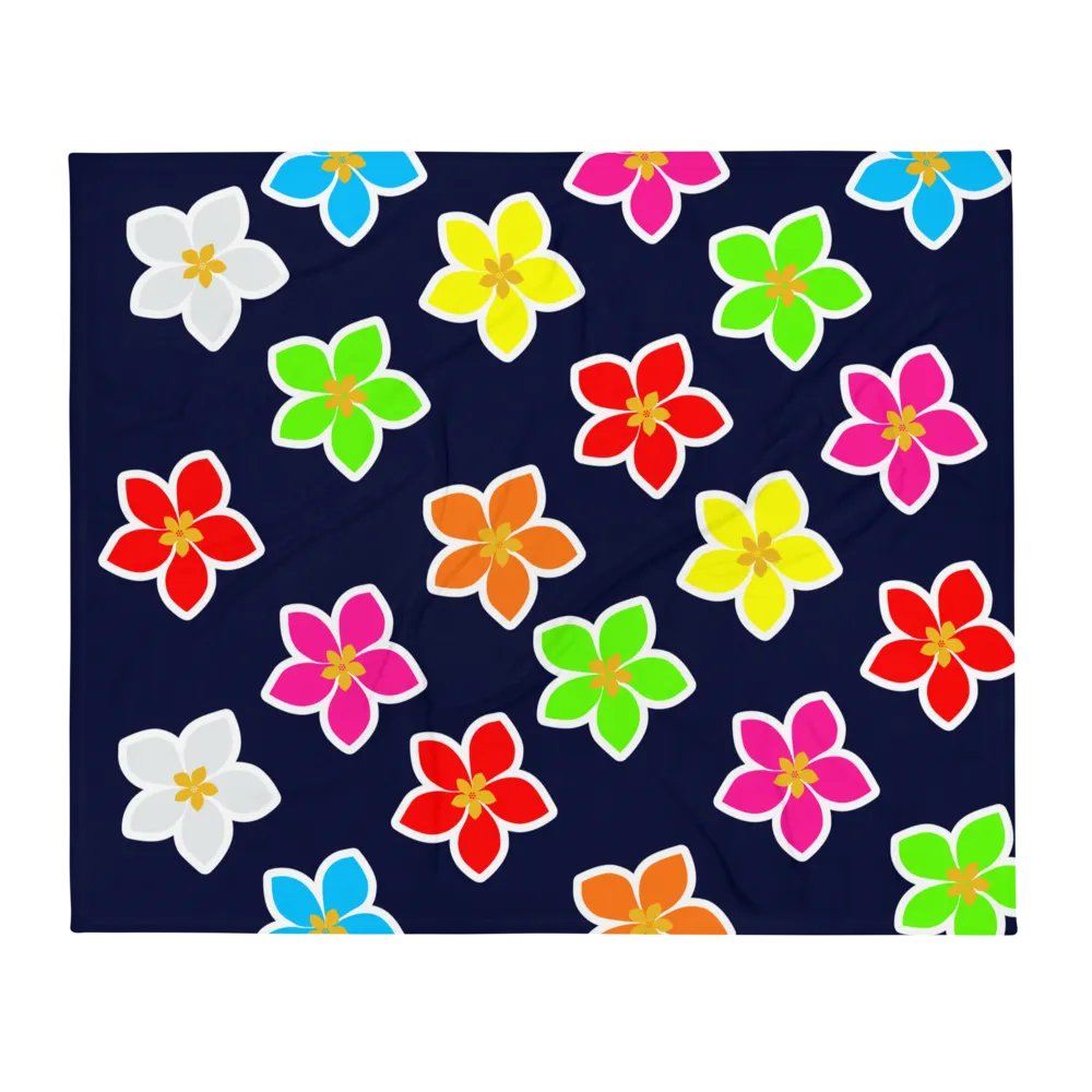 Colorful Flower Petals Throw Blanket product image (2)