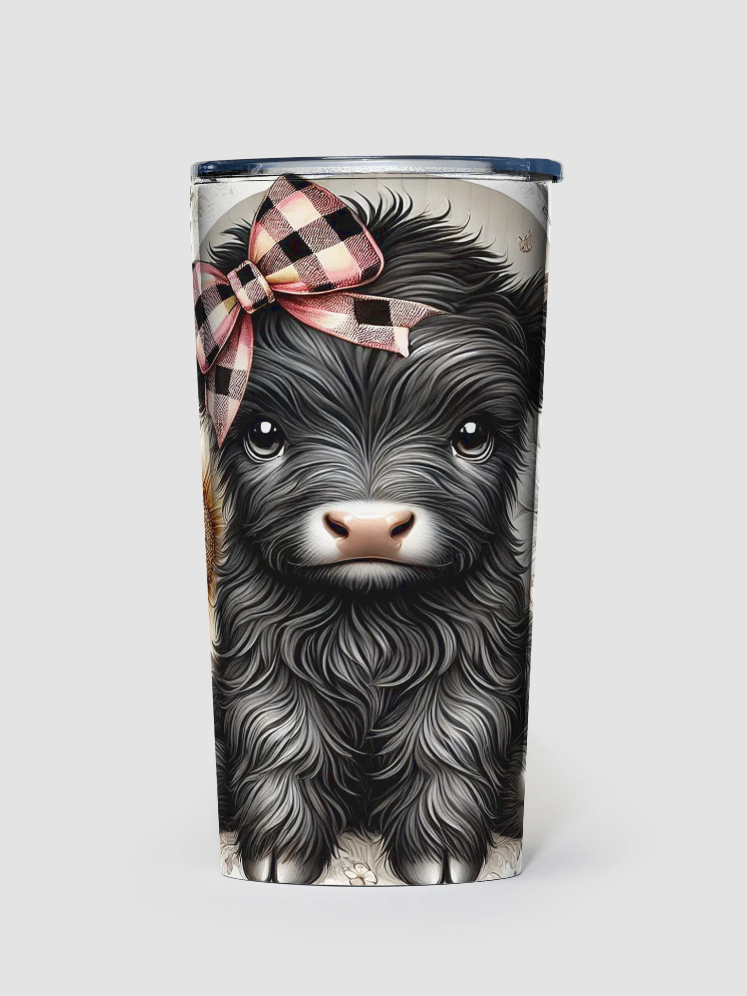 Fluffy Animal Sunflower Stainless Steel Tumbler product image (1)