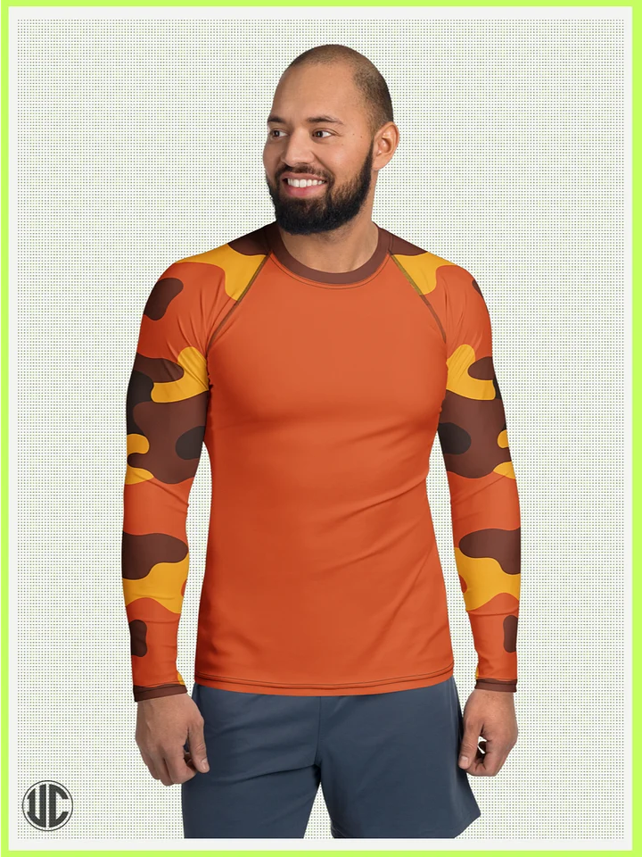 Savage Sunset Orange Camo – Men’s Rash Guard product image (1)