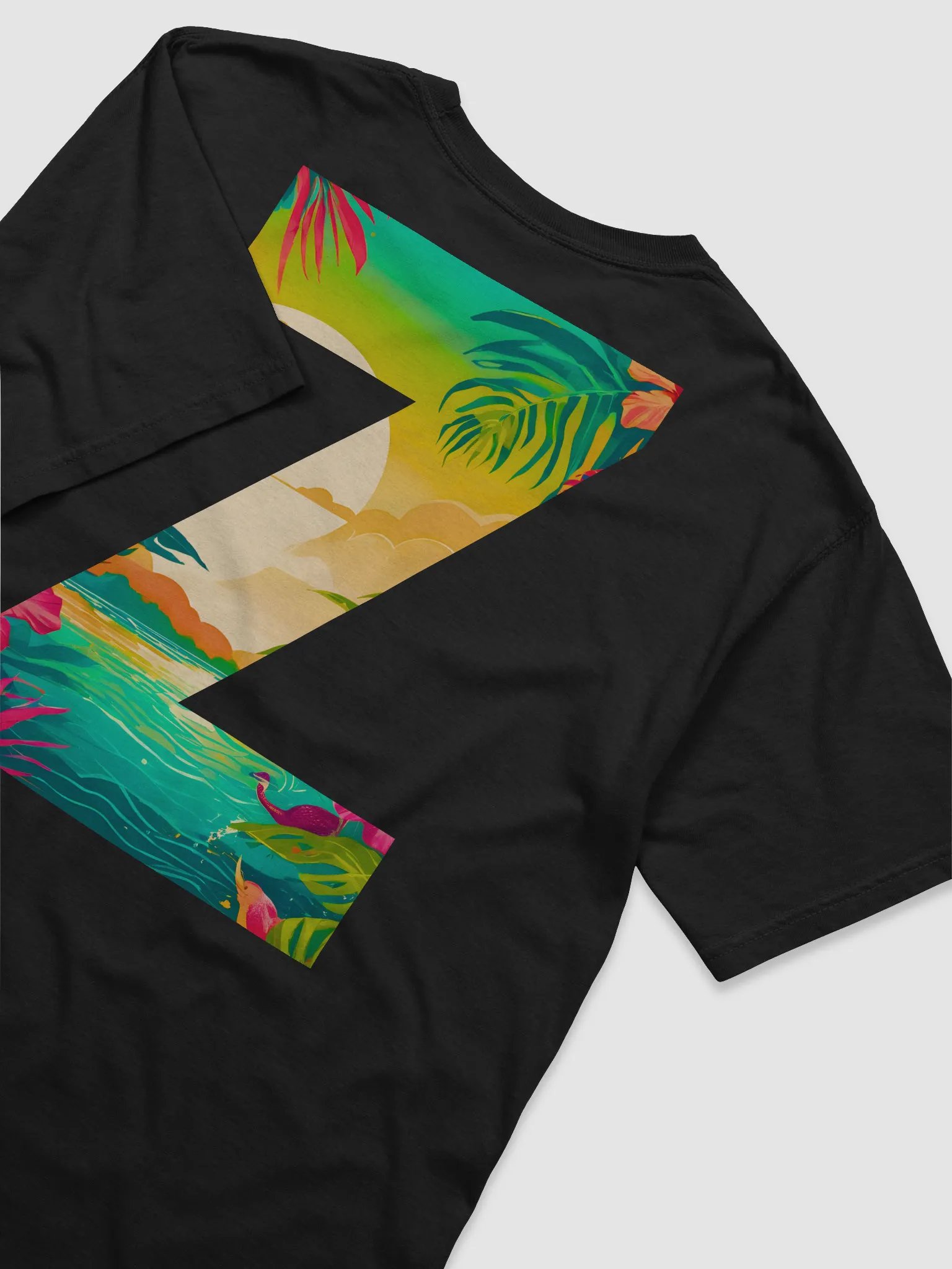 Tropical Sunset Paradise T-Shirt (Letter-Z) product image (7)