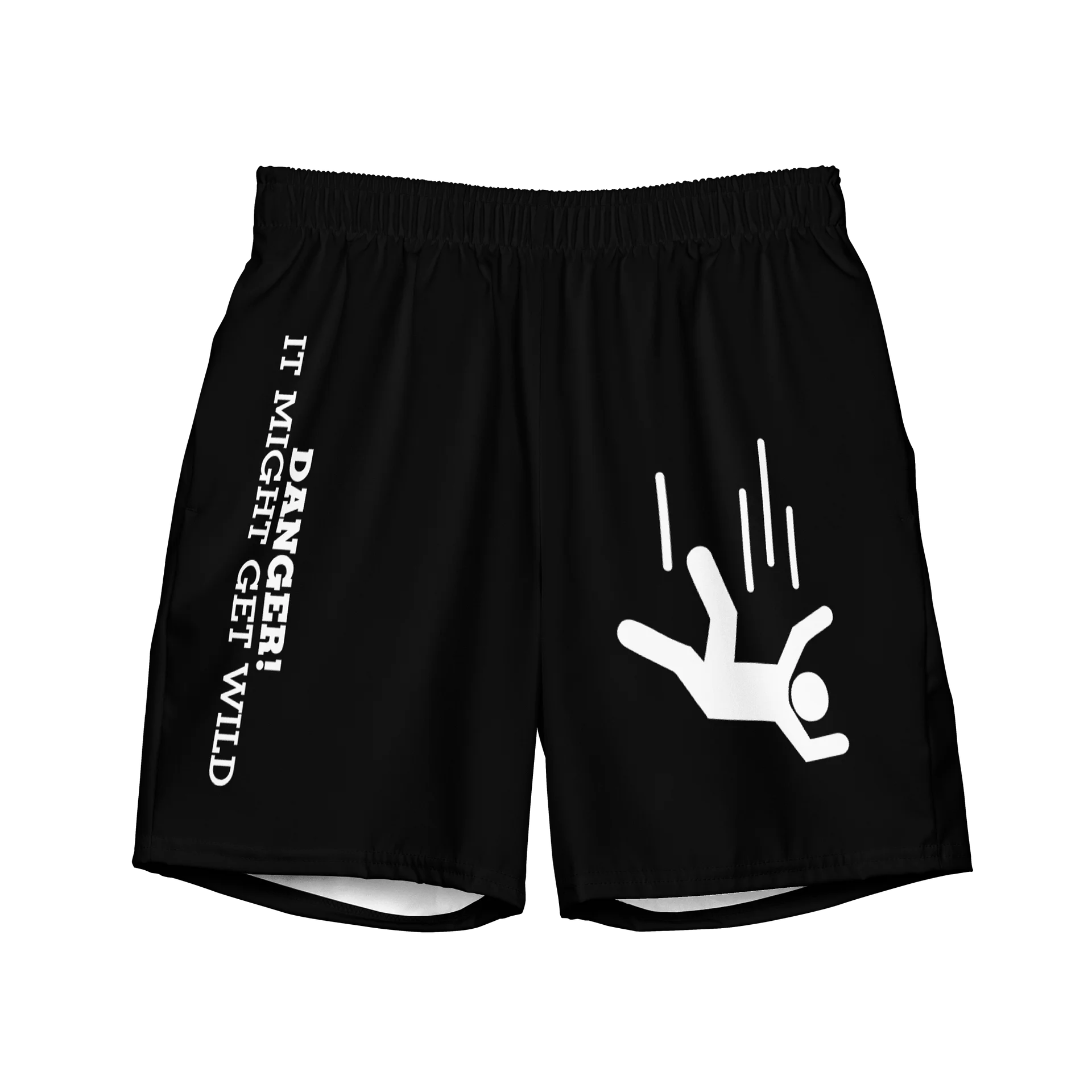 DANGER! - Black/White Swim Trunks product image (1)
