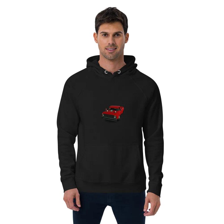 Red Truckin' Raglan Hoodie product image (1)