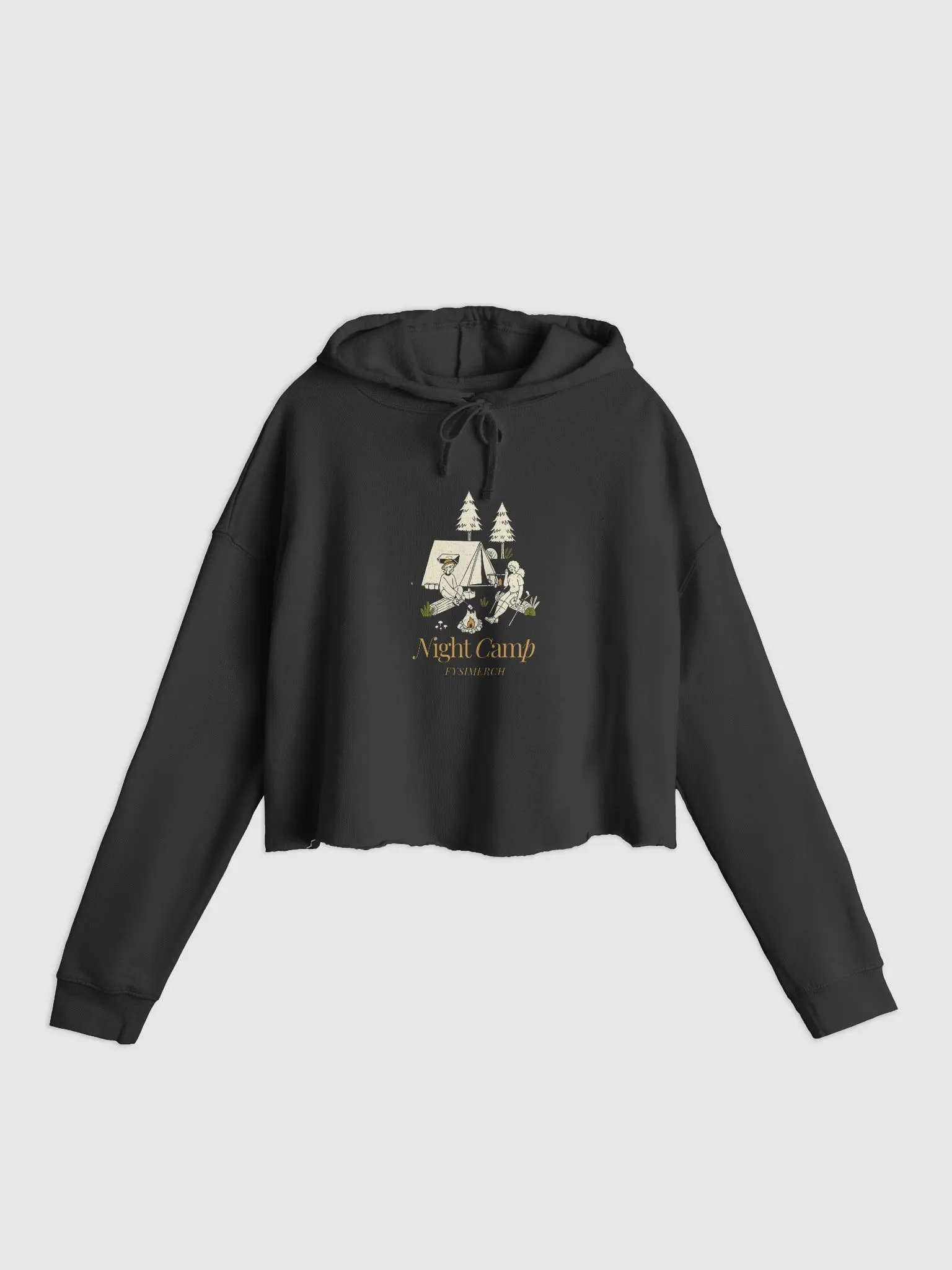 Night Camp Women's Cropped Hoodie product image (1)