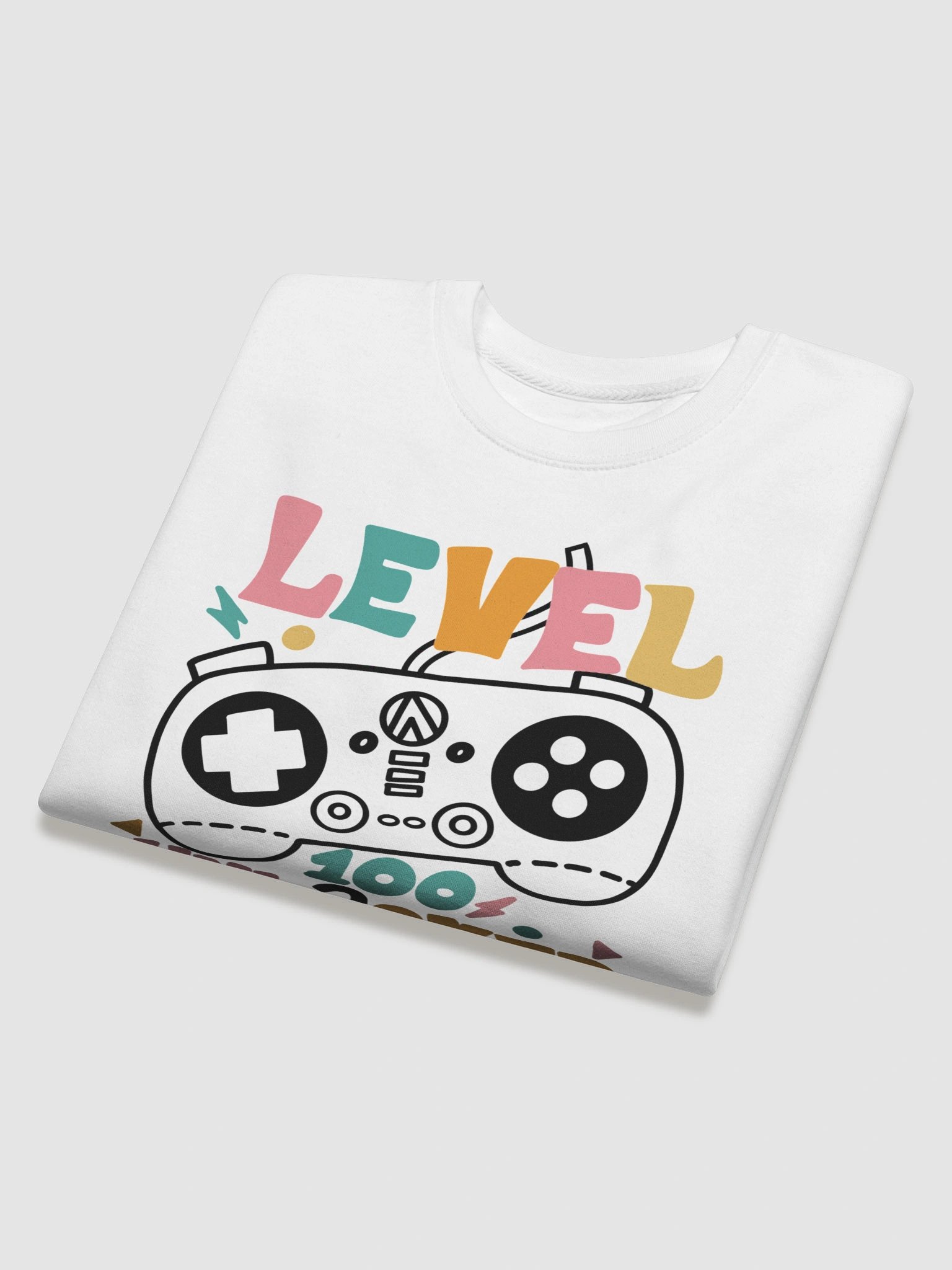 Level 100 Unlocked Gamer Crewneck Sweatshirt product image (8)