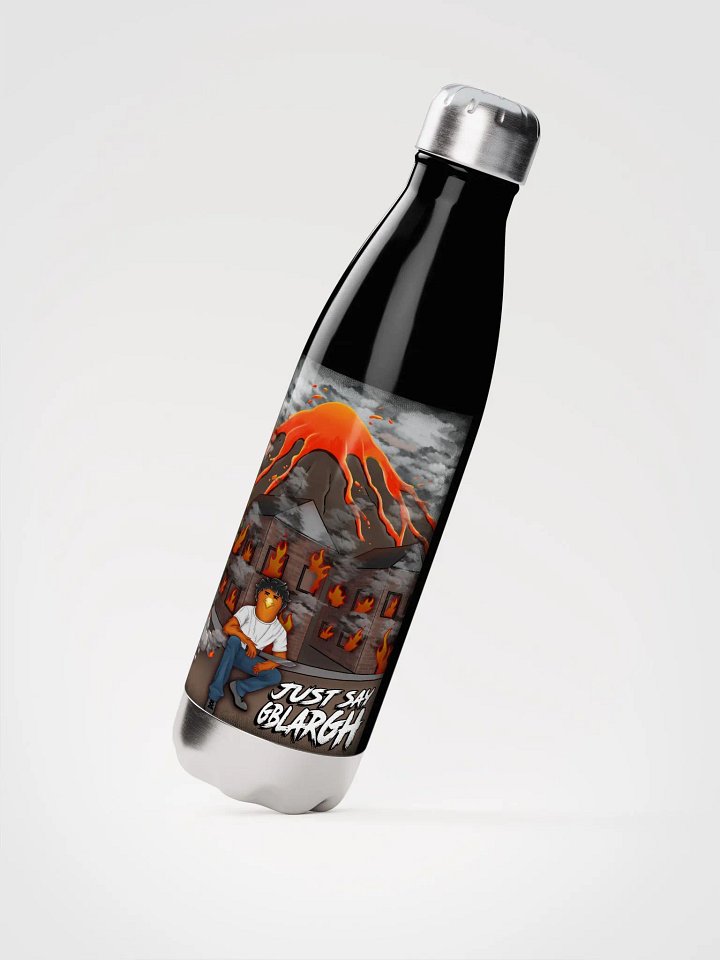Just Say Gblargh! Distressed Art Water Bottle product image (3)