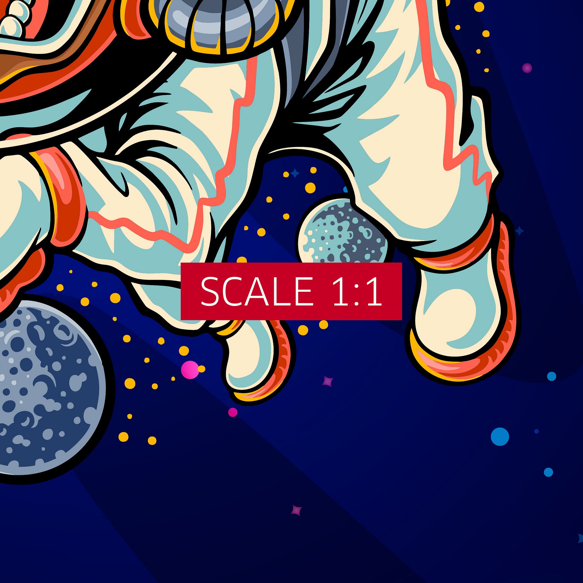 Dog Astronaut, space dog — space poster, synthwave space, neon space, aesthetic poster product image (5)