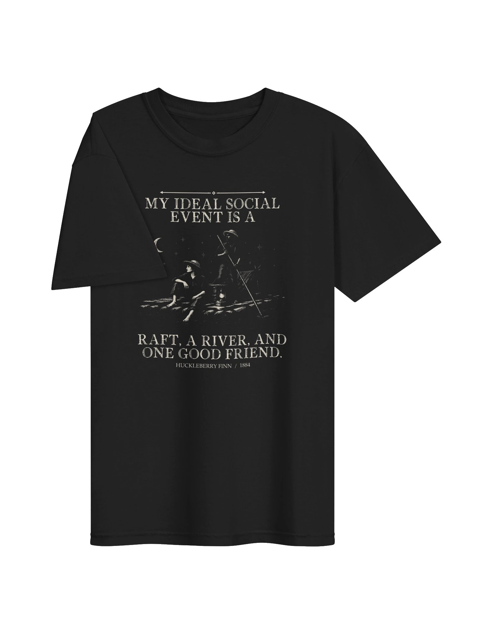 Ideal Social Event Raft River One Good -- Adventures of Huckleberry Finn Tee (Dark) product image (13)