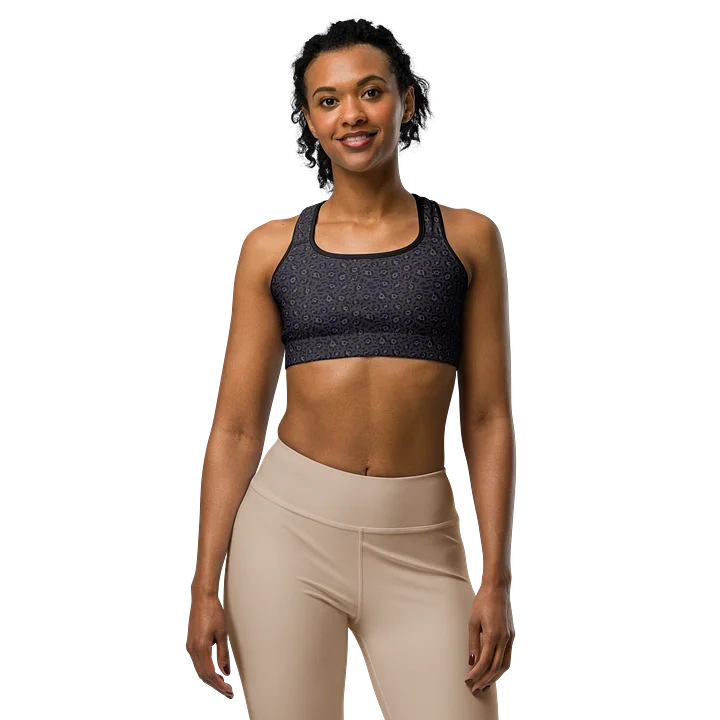 Comfortable Sports Bra Bold Black Leopard Print product image (1)
