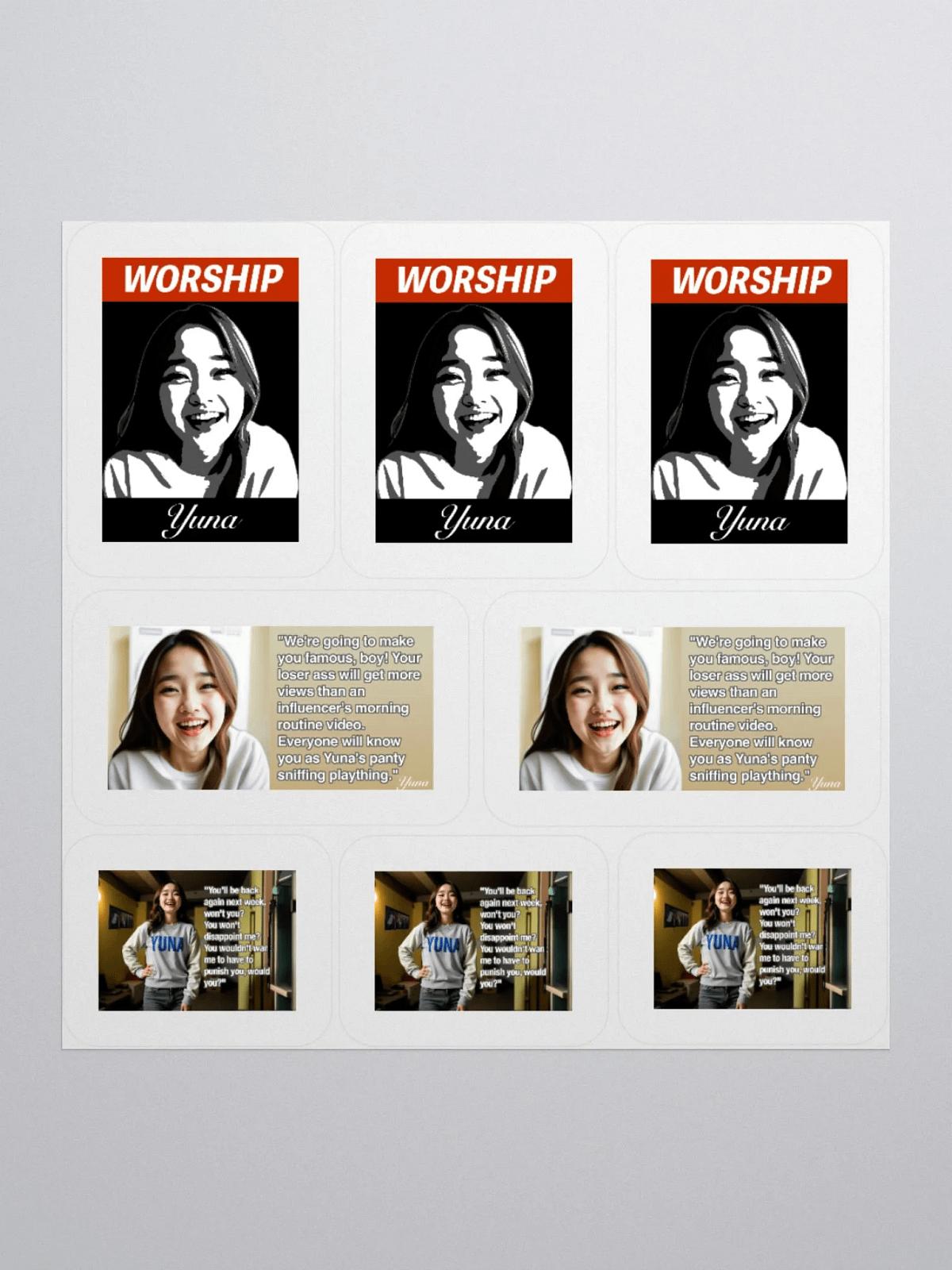 Yuna Sticker Pack | Ari's Kinky Creations by Ari Chase-Ramos