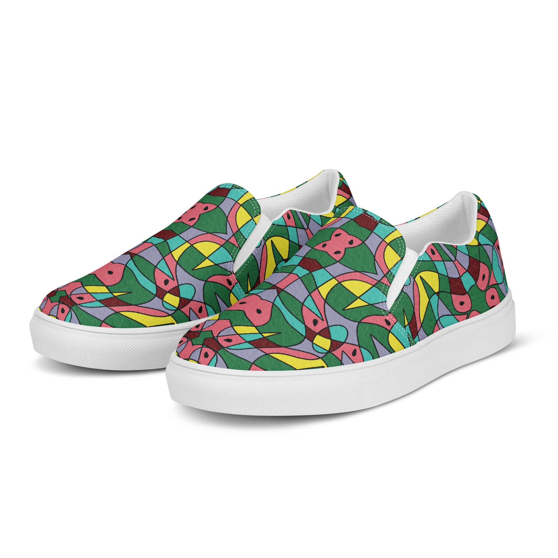 Watermelon Bloom – Women's Slip-On Canvas Shoes product image (4)