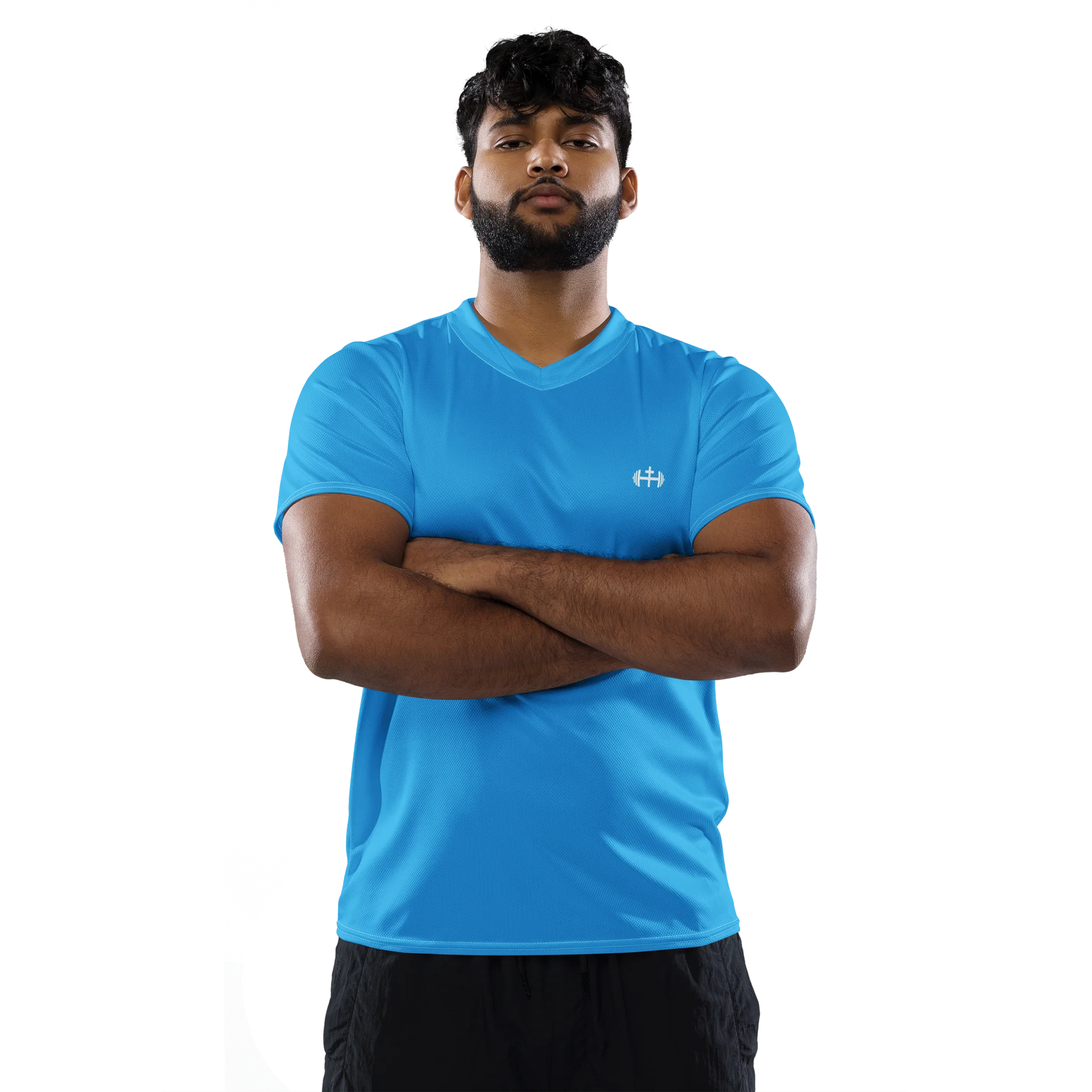 His House Mens Performance V-Neck T-Shirt - Blue Sky product image (2)