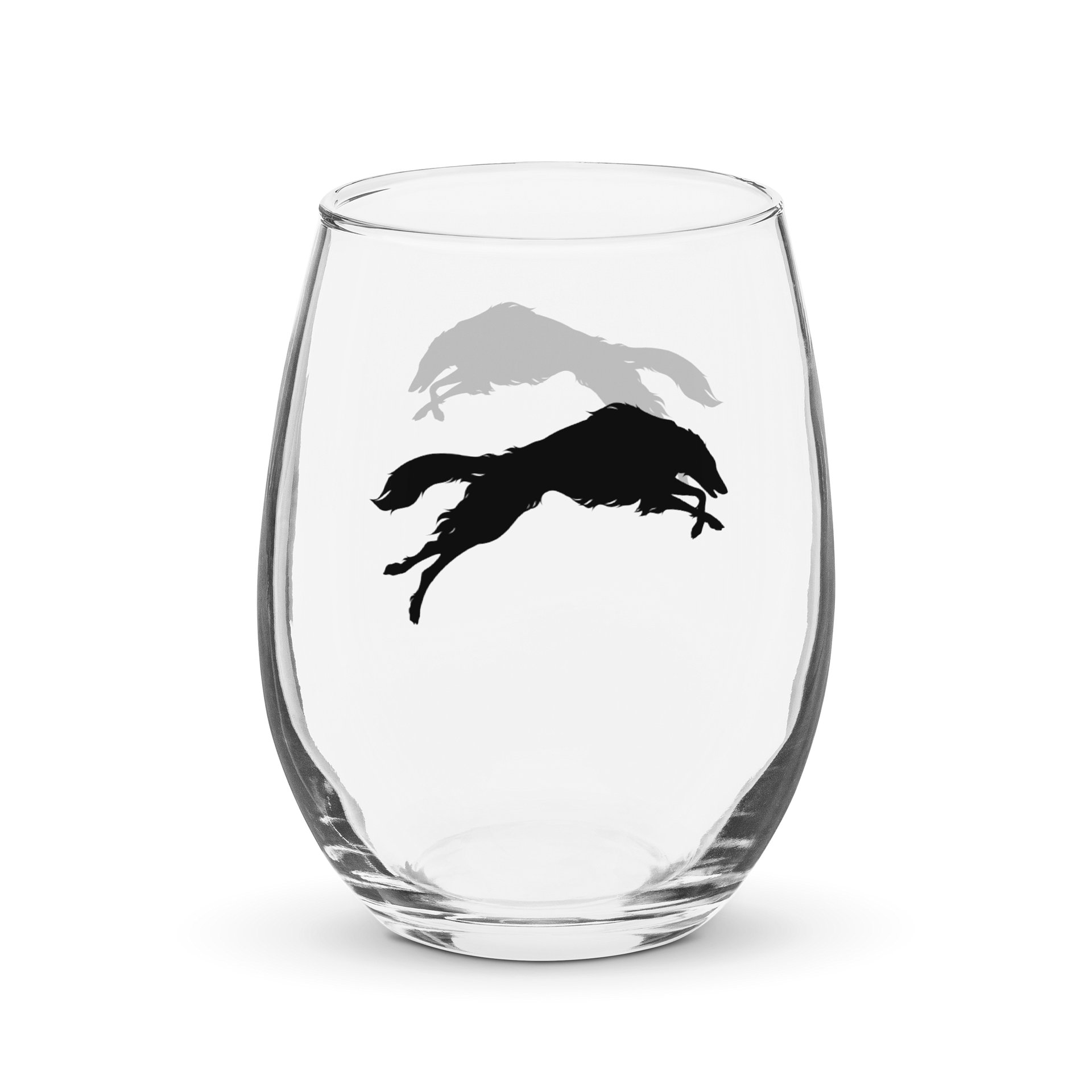 Silhouette Series: Running Dog - Wine Glass product image (1)
