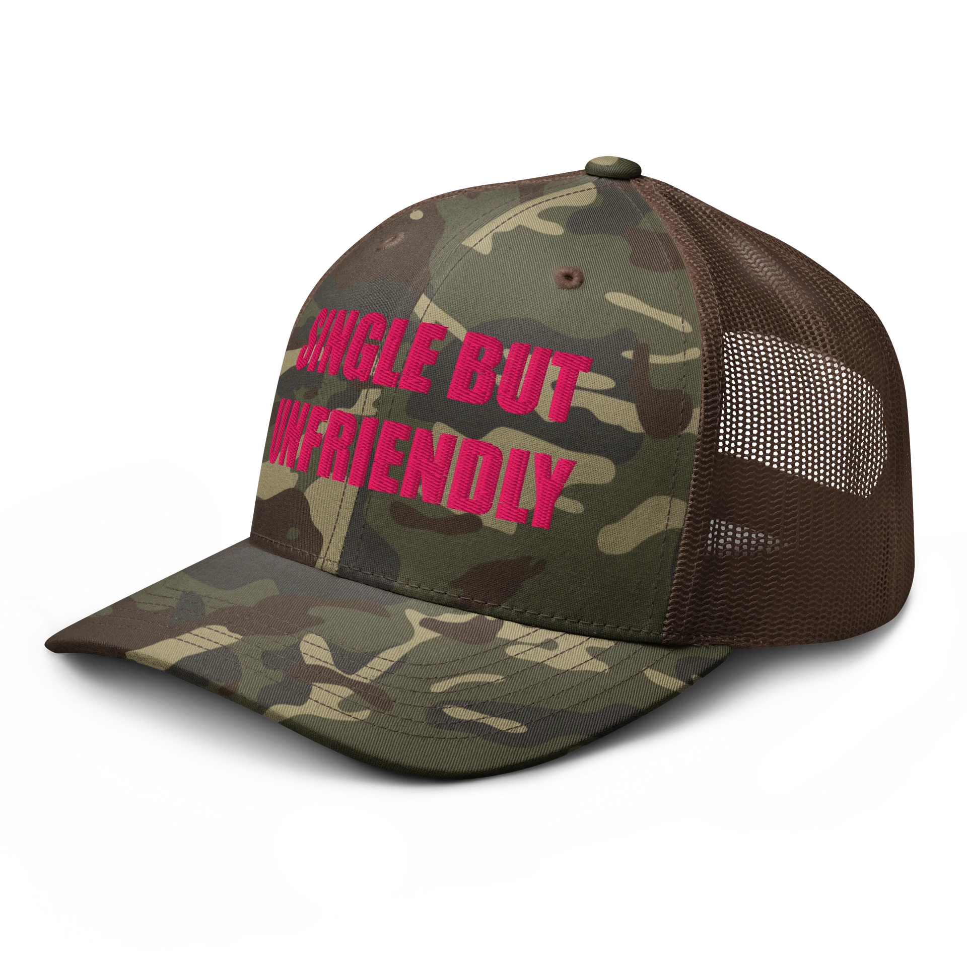 SINGLE BUT UNFRIENDLY PINK CAMO HAT product image (4)