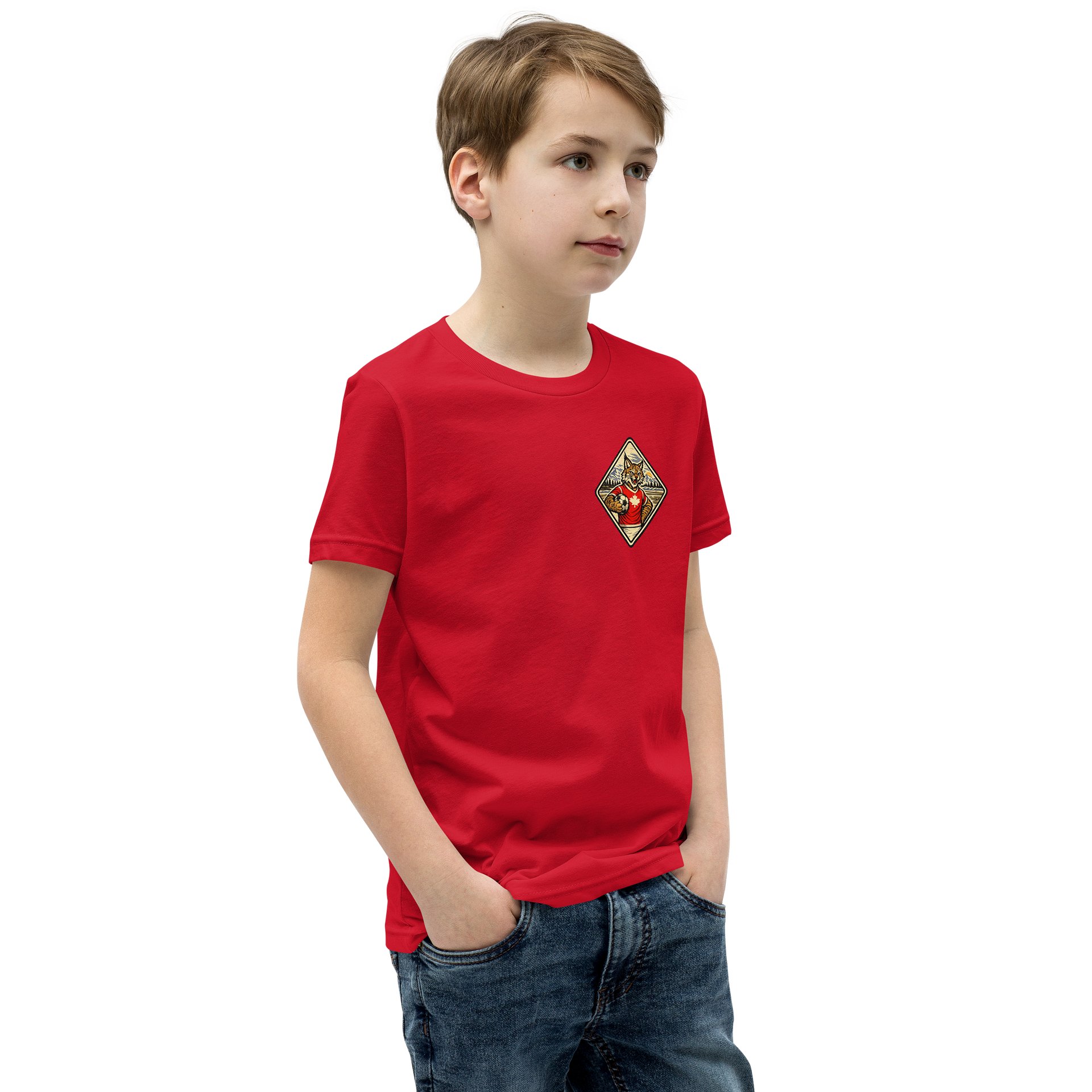 Lynx Soccer Player T-Shirt for Kids | The Wild Games product image (29)