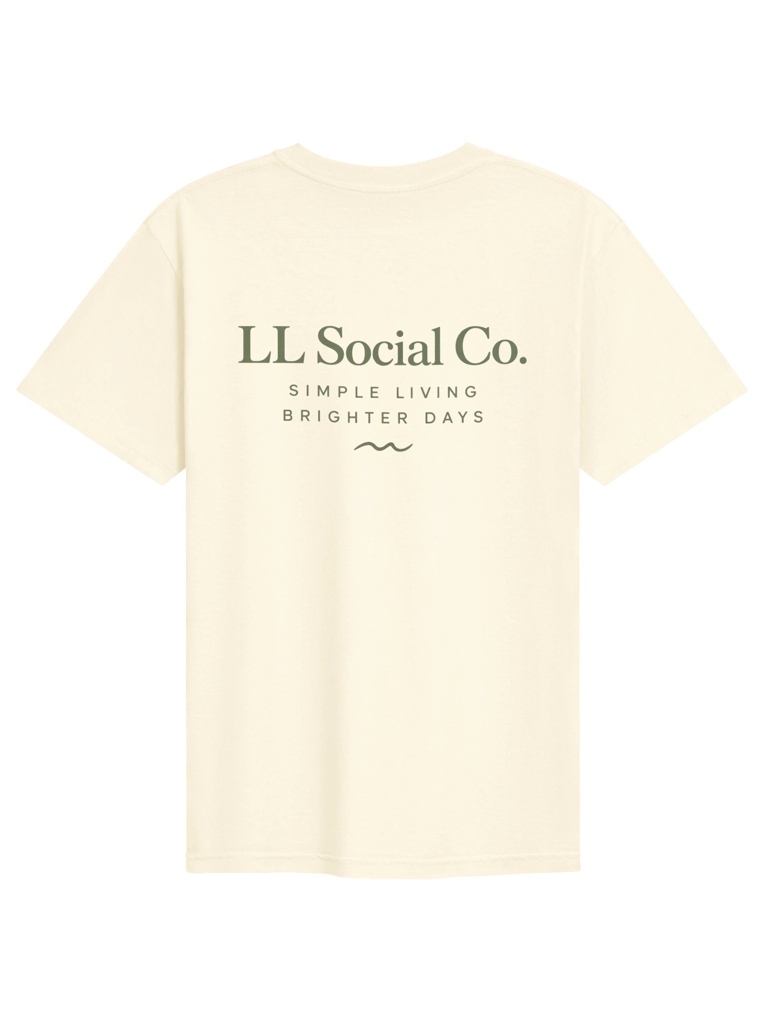 LL Social Co. Simple Living Tee — Ivory | Sage product image (14)