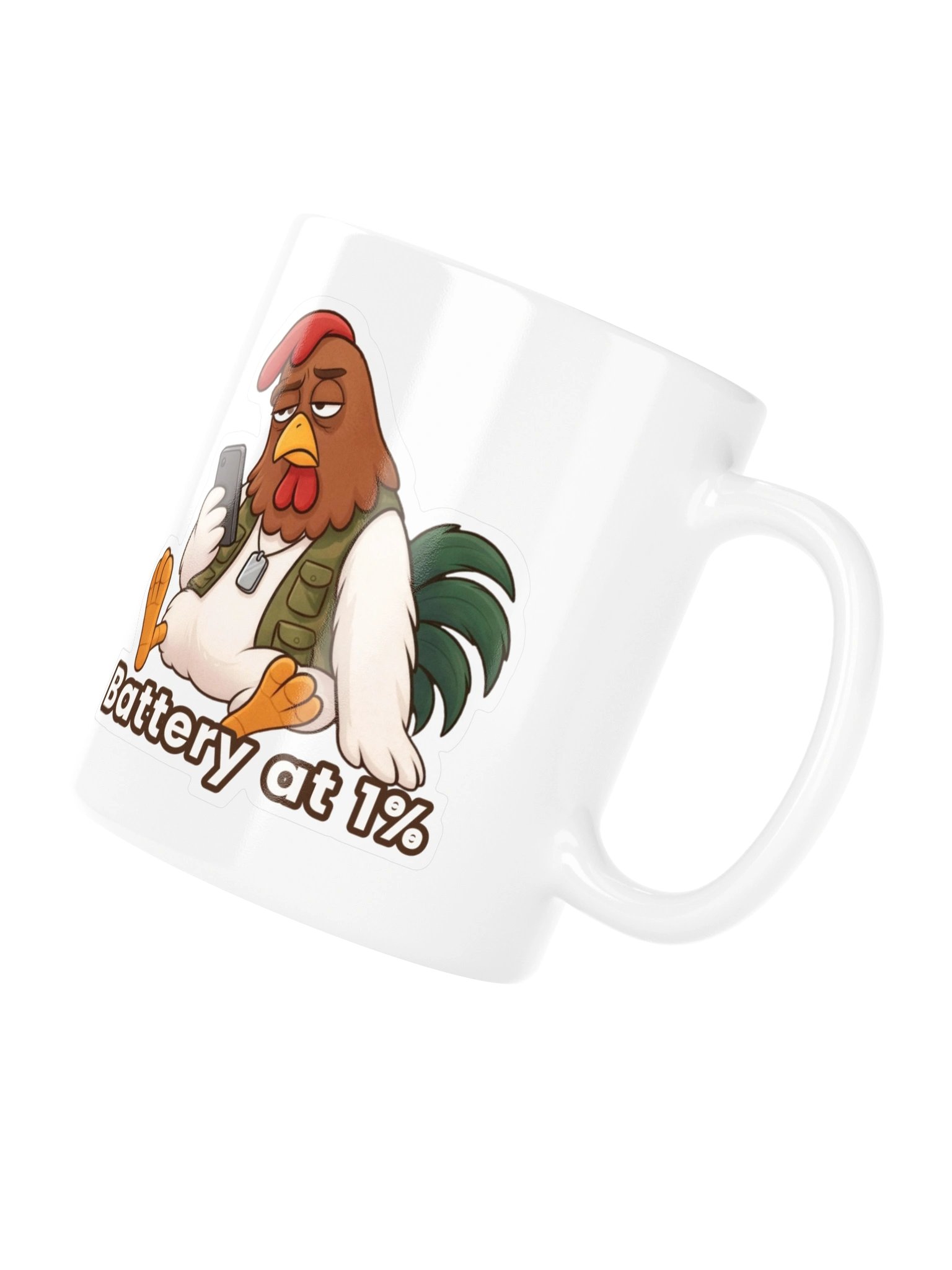 Colonel Cluckson Mug – "Battery at 1%" product image (12)
