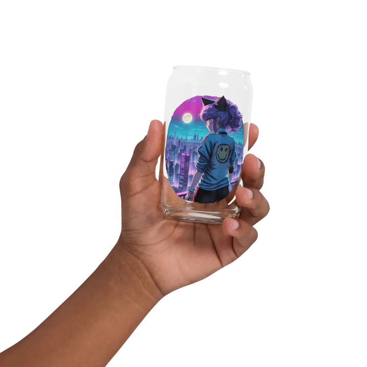 Anime Catgirl Rooftop Cool Can Drinking Glas product image (32)
