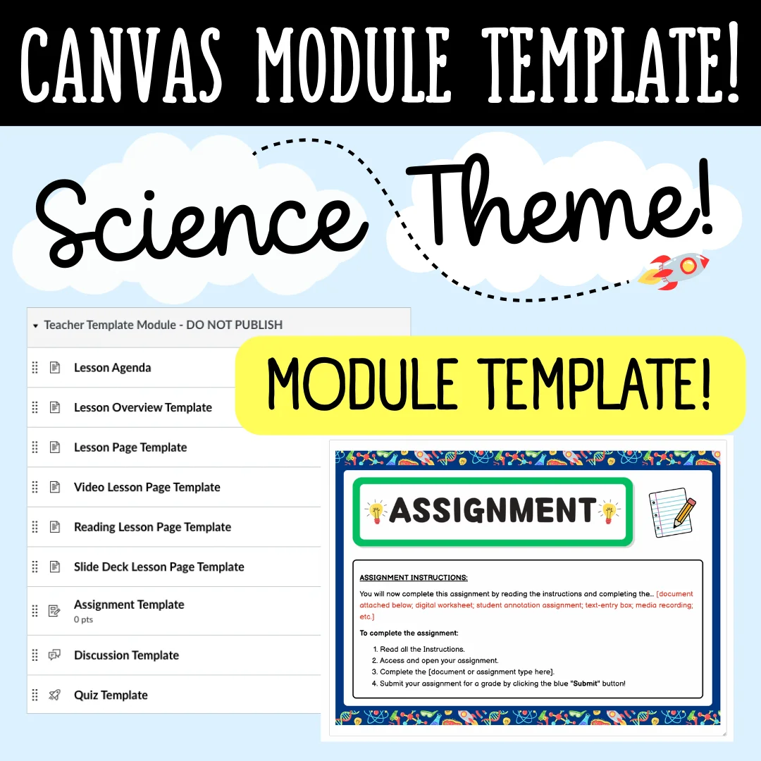 Canvas LMS Template - COURSE BUNDLE - Science Theme - 100% Customizable product image (3)