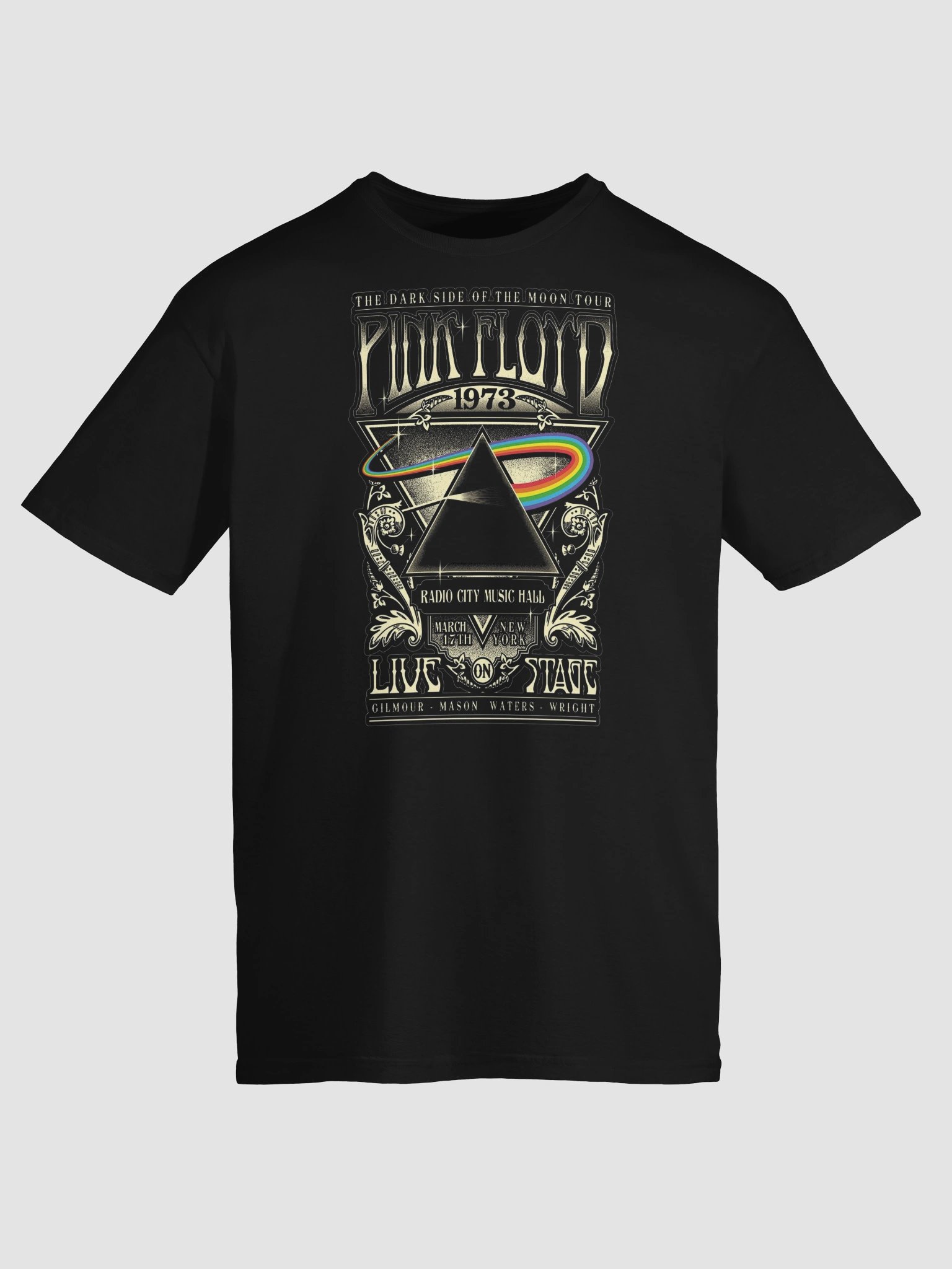 Pink Floyd 1973 Dark Side of the Moon Tour T-Shirt | Psychedelic Rock Live on Stage Graphic Tee product image (6)
