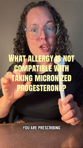 Having this allergy means micronized progesterone is not going to be a friend to your patients! The electronic health record ...