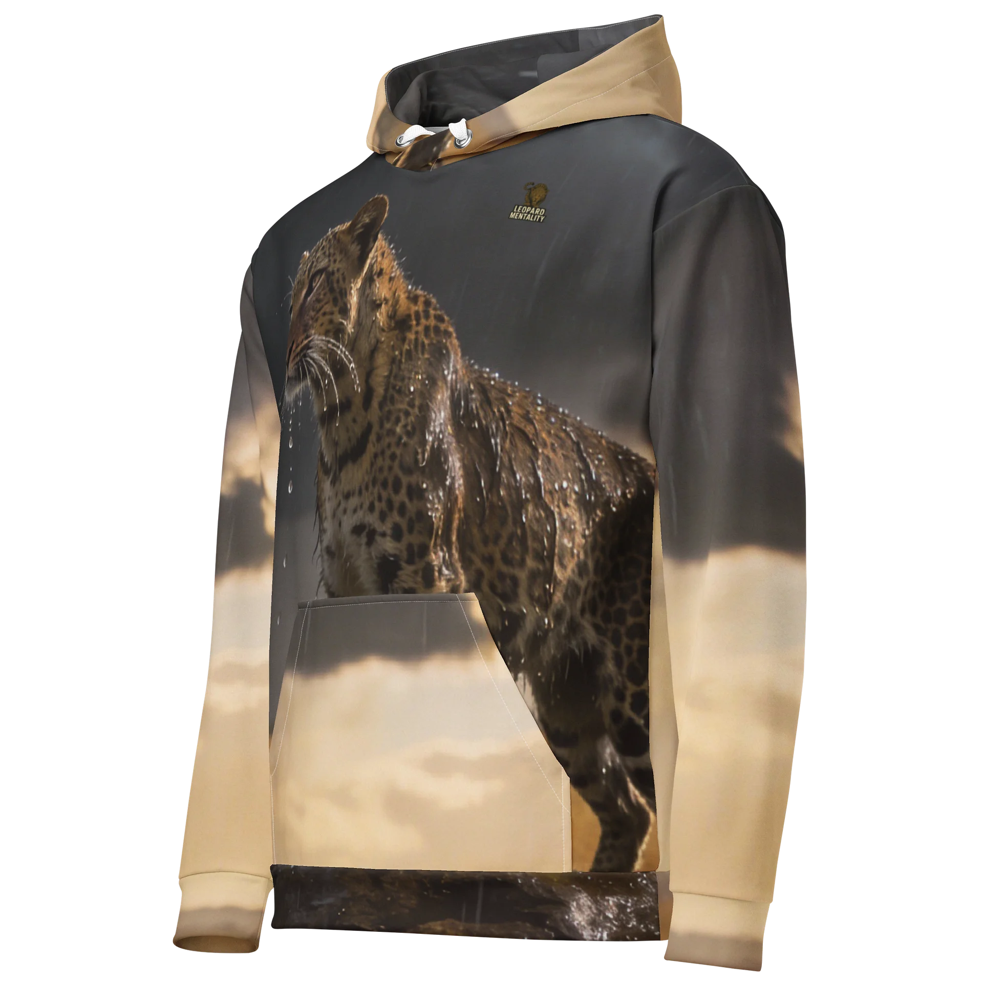 Leopard Mentality™ Rain Leopard All-Over Print Streetwear Hoodie product image (8)