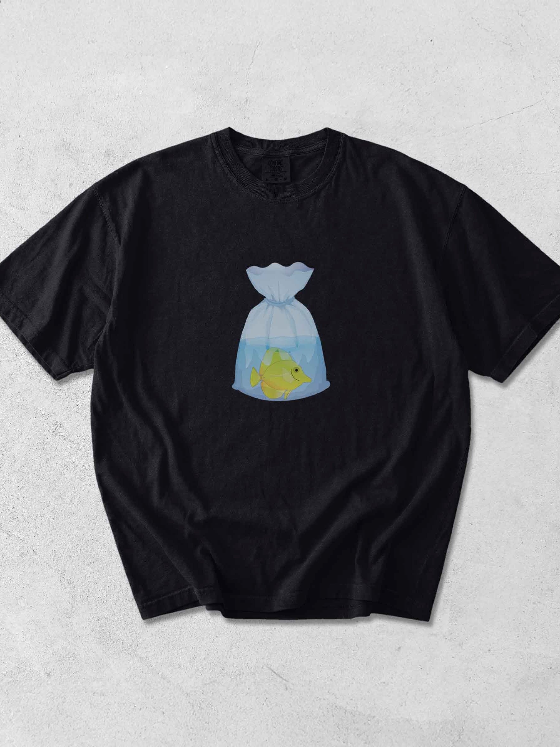 Yellow Tang Fish Bag Shirt – Saltwater Reef Tank Aquarium Enthusiast Graphic Tee product image (1)