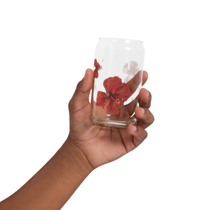 Can Shaped Glass con Flores product image (1)