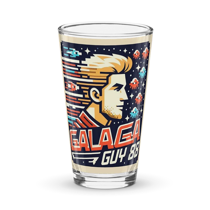 Retro Space Invader Pint Glass product image (1)