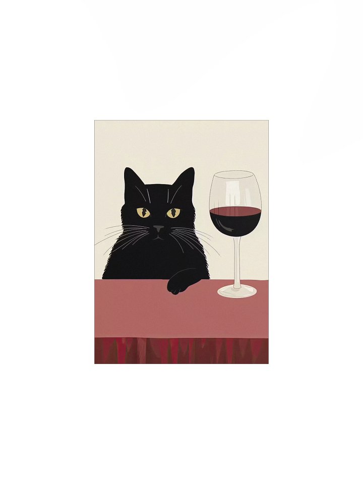 Black Cat and Wine Lover Poster product image (4)